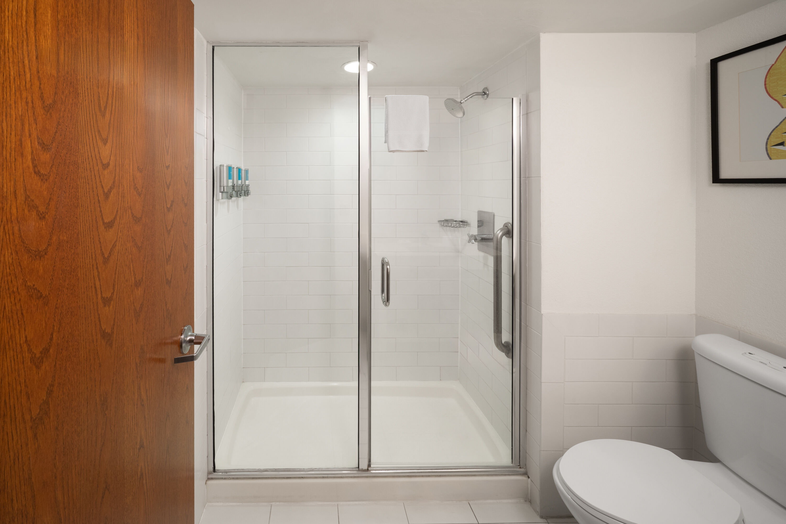 Guest room bath at the Wyndham Garden San Antonio Airport in San Antonio, Texas