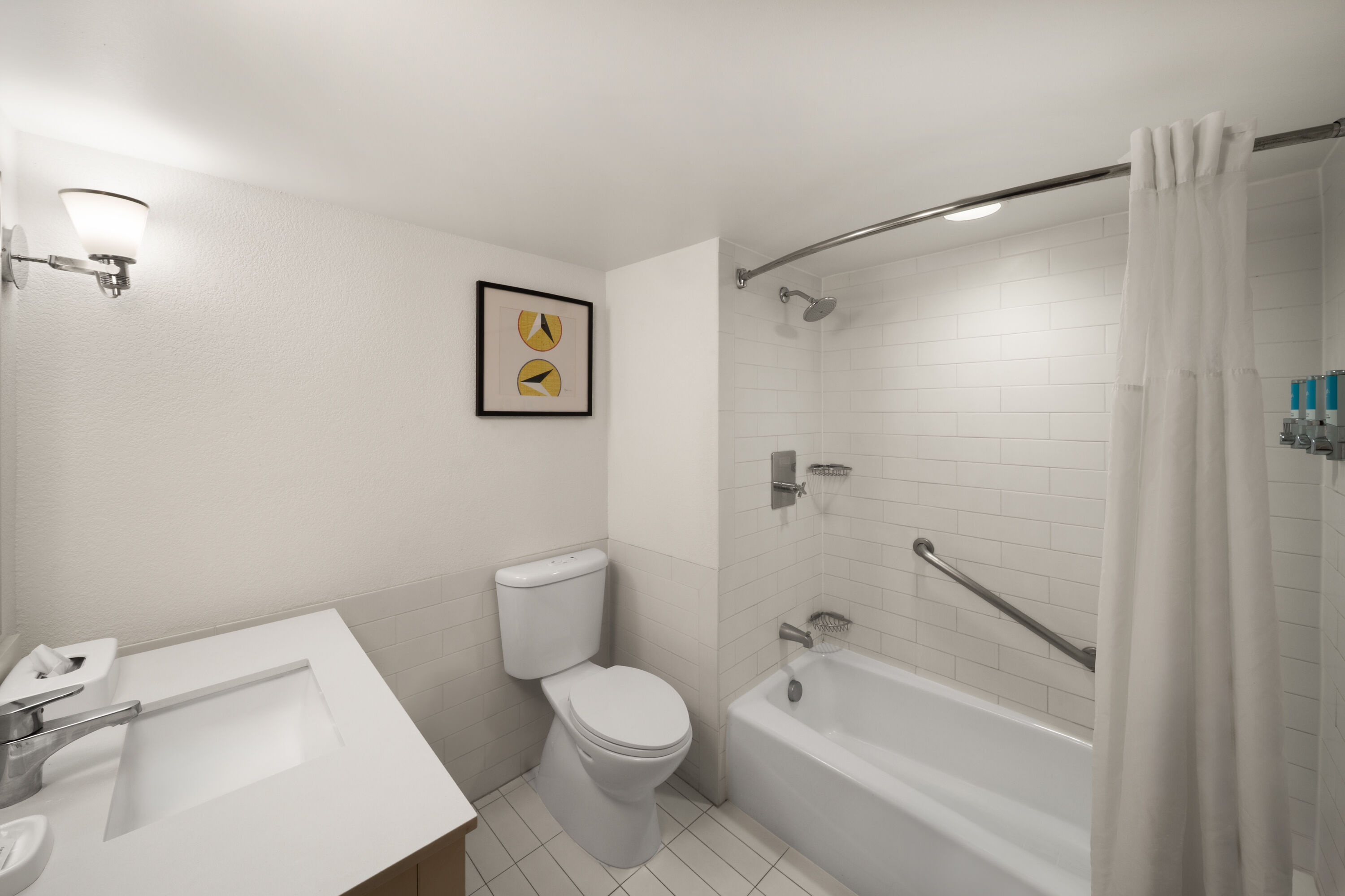Guest room bath at the Wyndham Garden San Antonio Airport in San Antonio, Texas