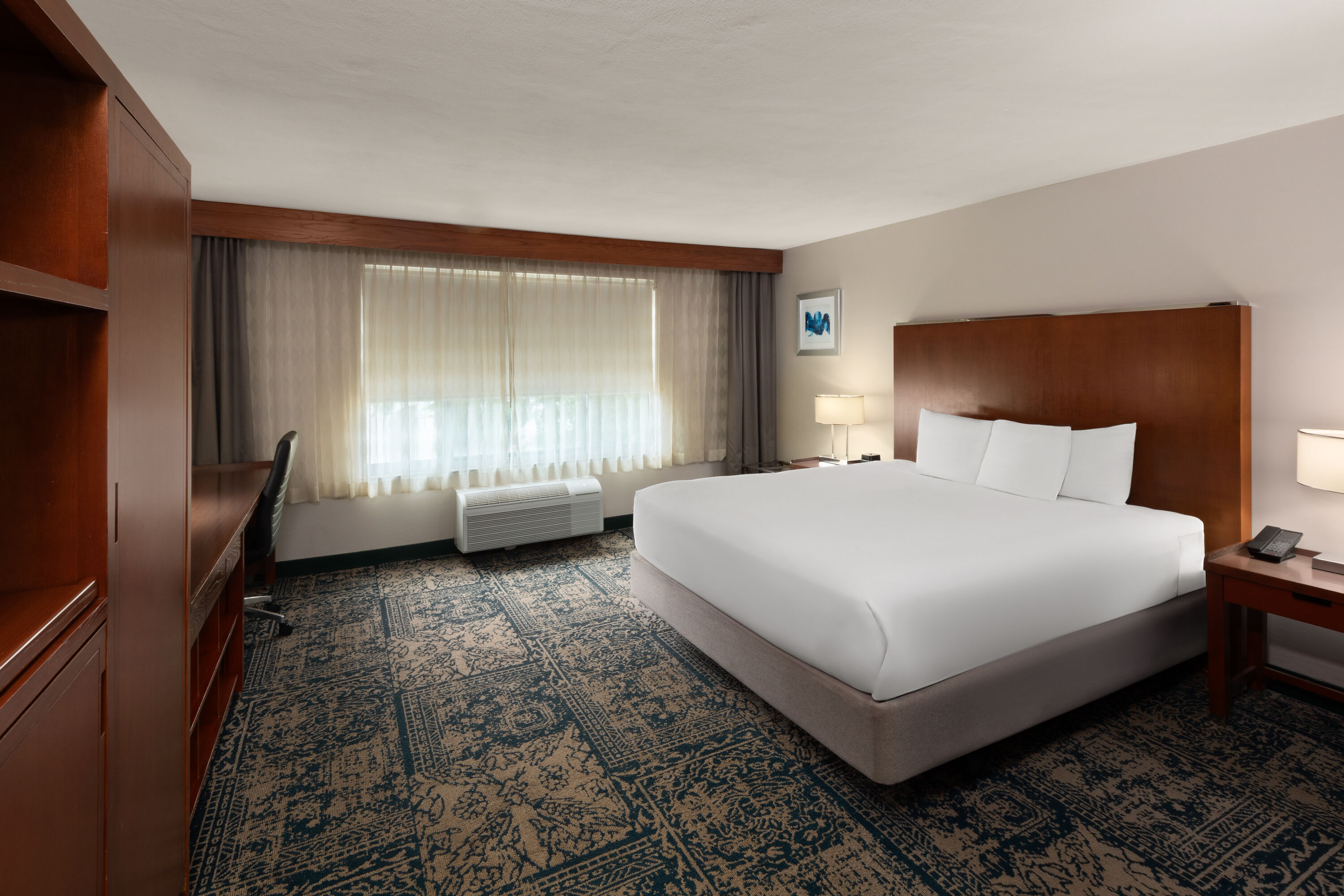 Guest room at the Wyndham Garden San Antonio Airport in San Antonio, Texas