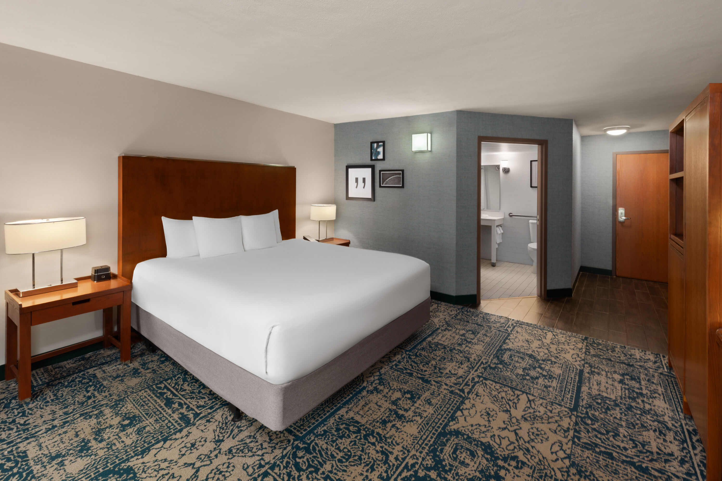 Guest room at the Wyndham Garden San Antonio Airport in San Antonio, Texas