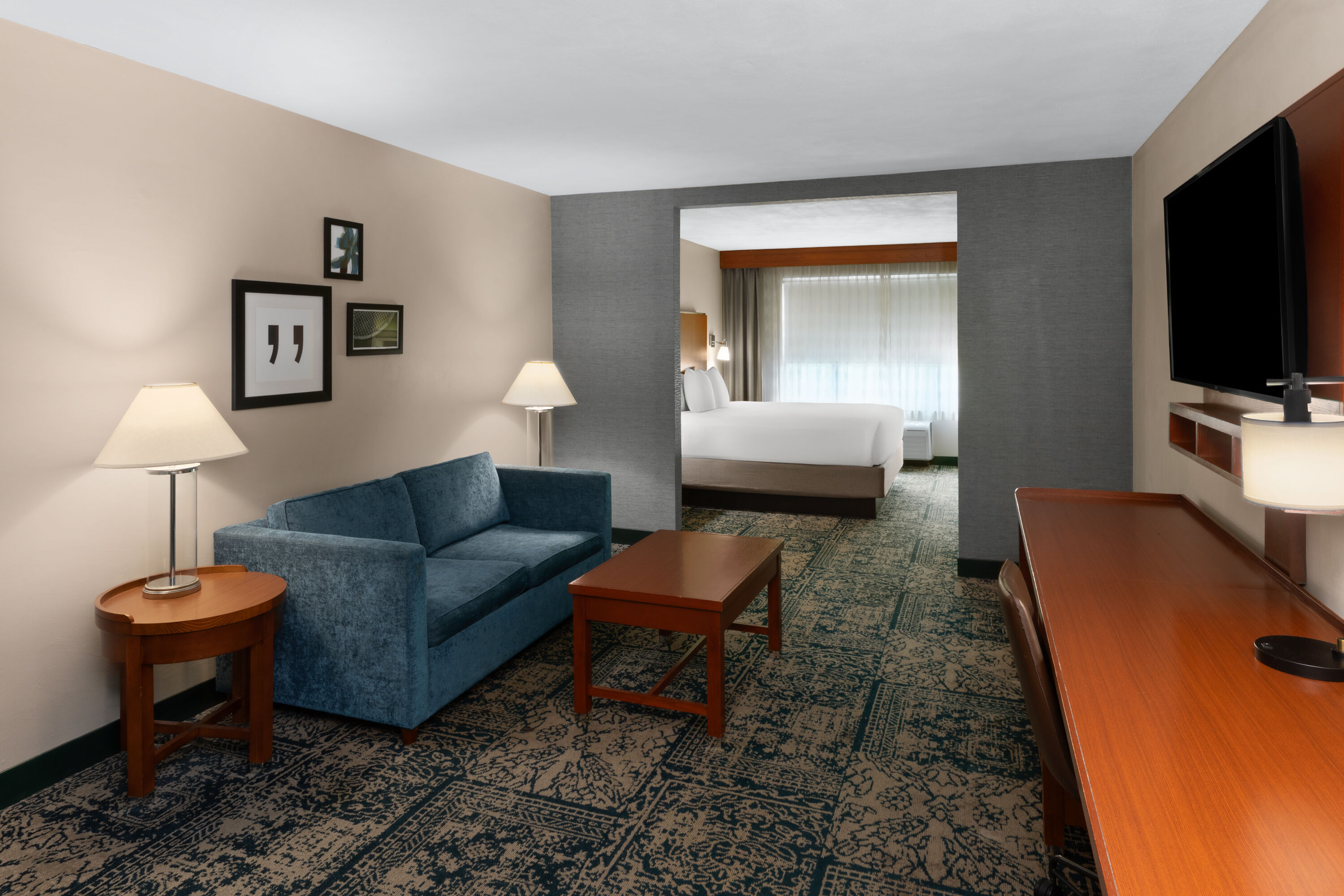 Guest room at the Wyndham Garden San Antonio Airport in San Antonio, Texas