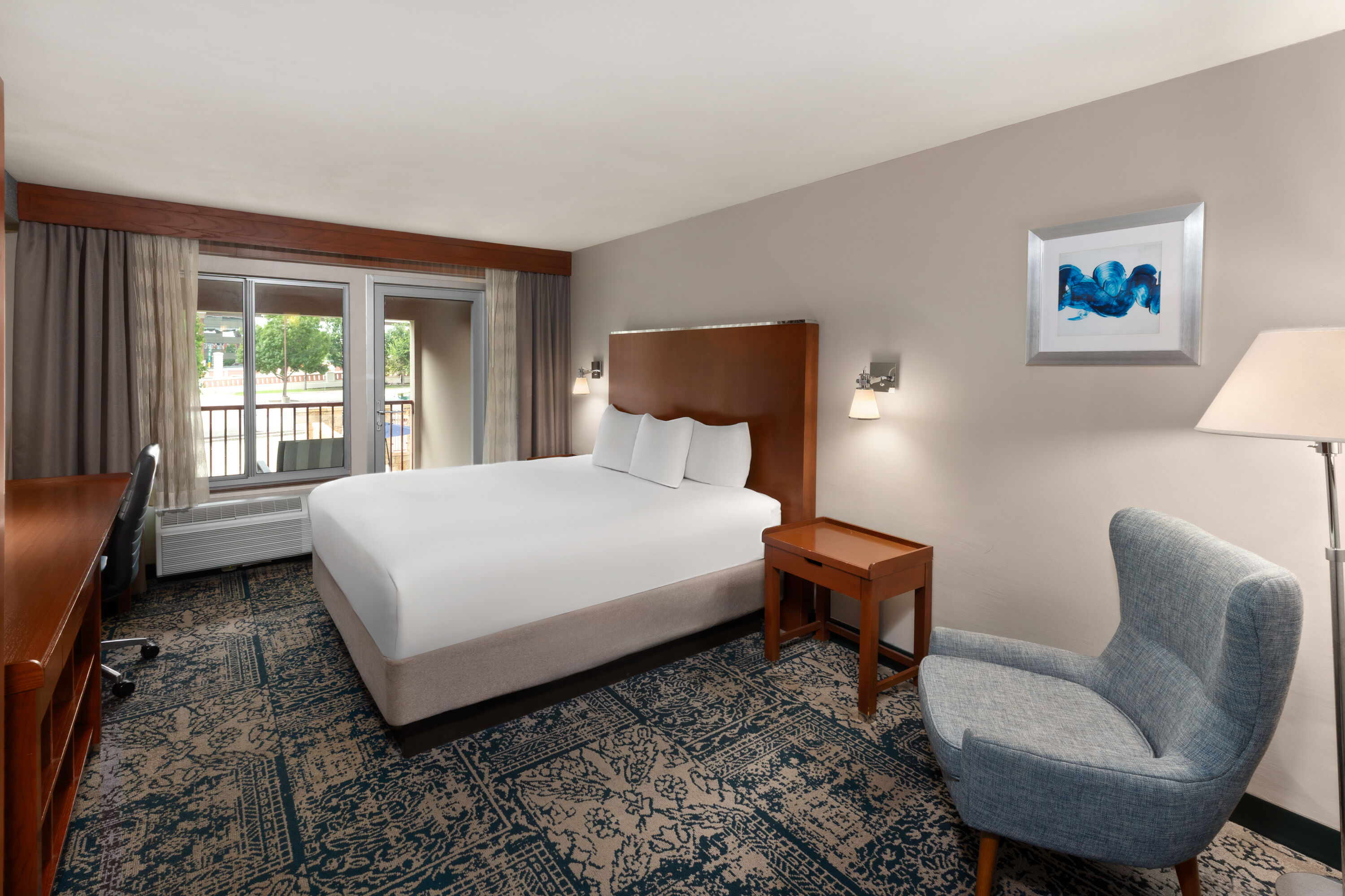 Guest room at the Wyndham Garden San Antonio Airport in San Antonio, Texas
