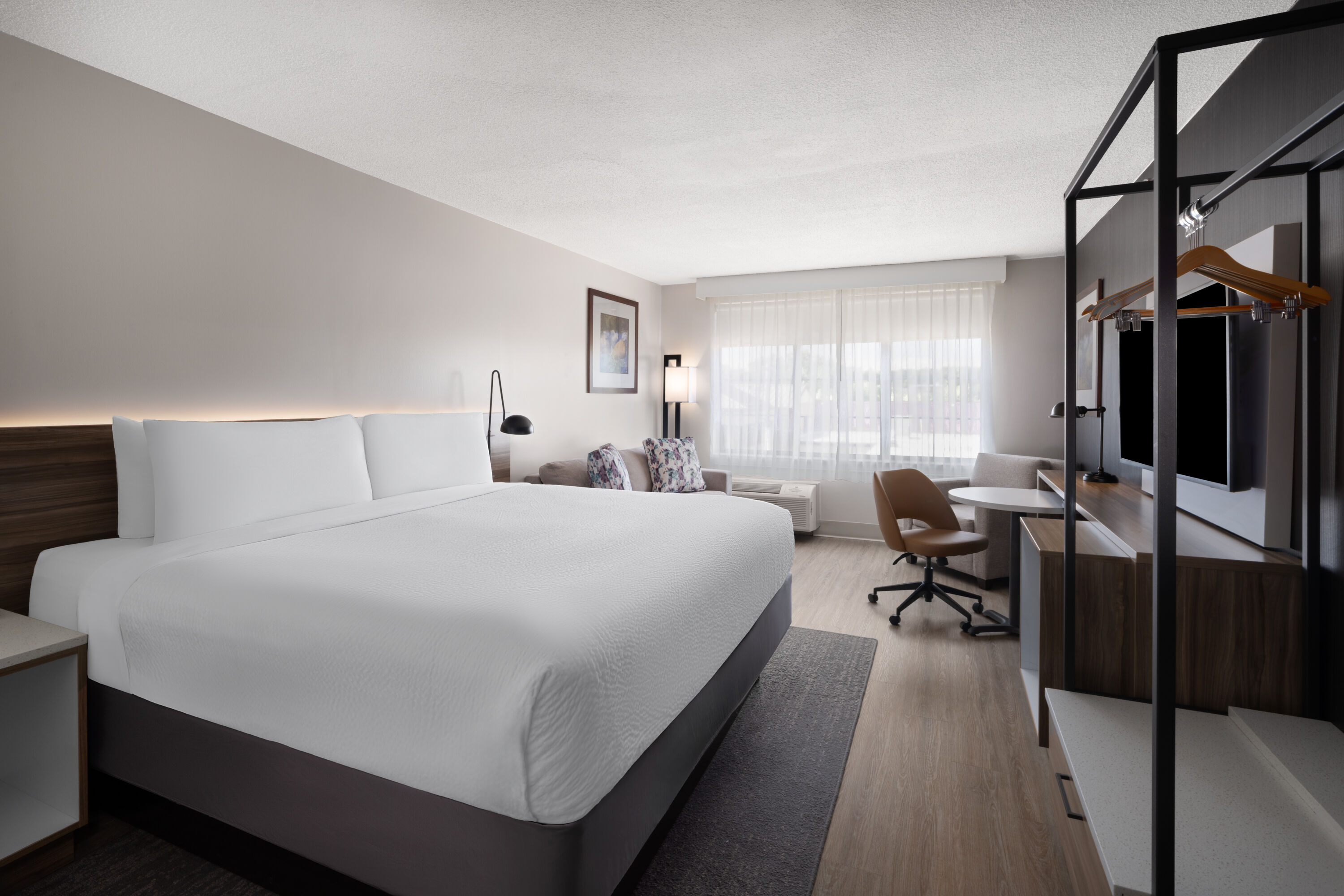 Guest room at the Wyndham Garden Manassas in Manassas, Virginia