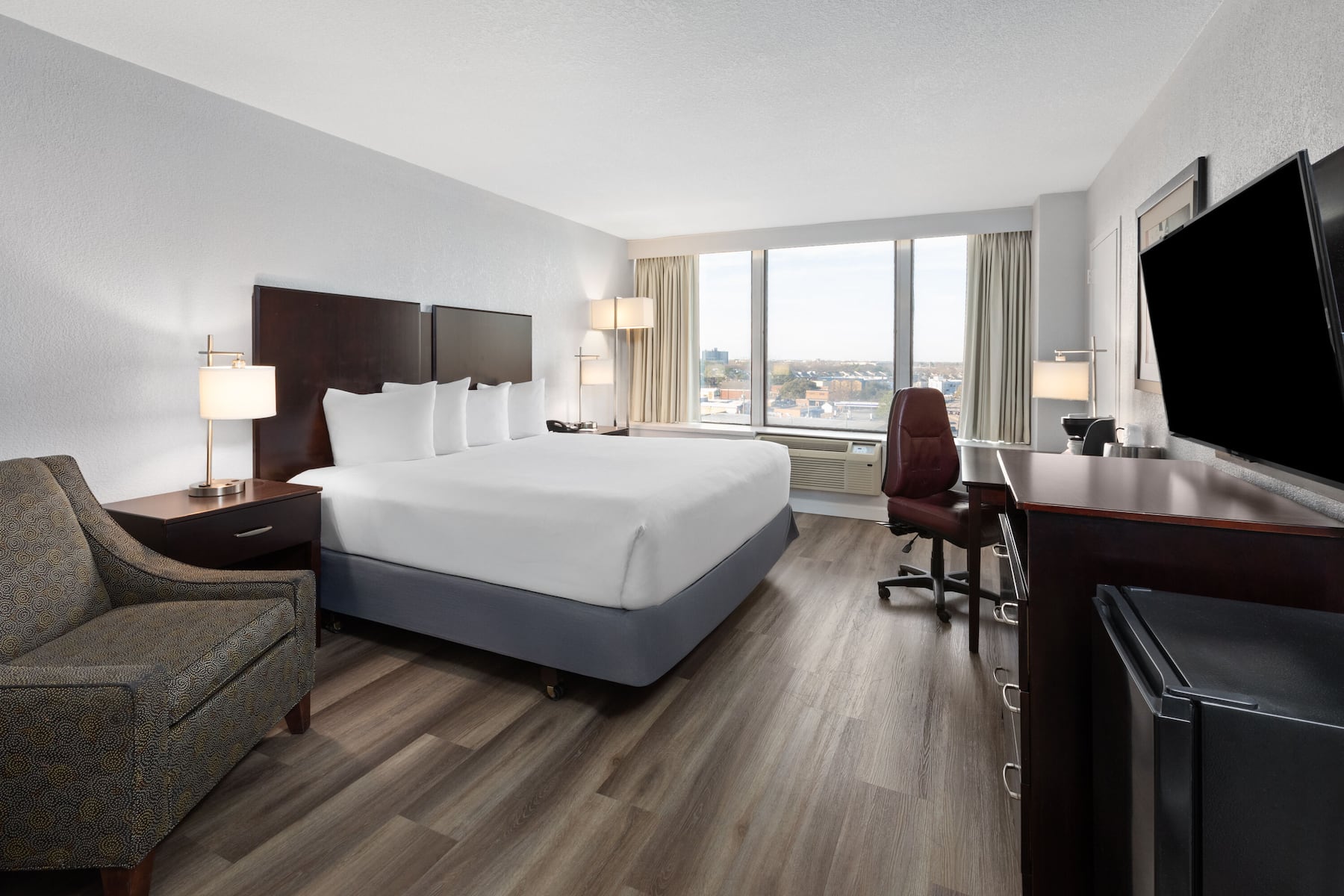 Guest room at the Wyndham Garden Norfolk Downtown in Norfolk, Virginia