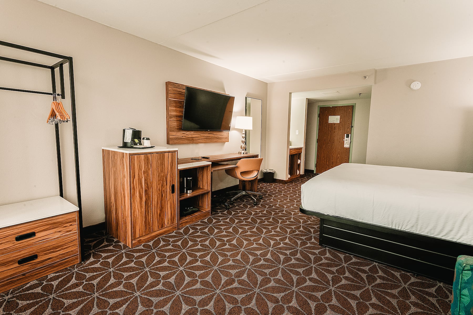 Guest room at the Wyndham Garden Williamsburg Busch Gardens Area in Williamsburg, Virginia