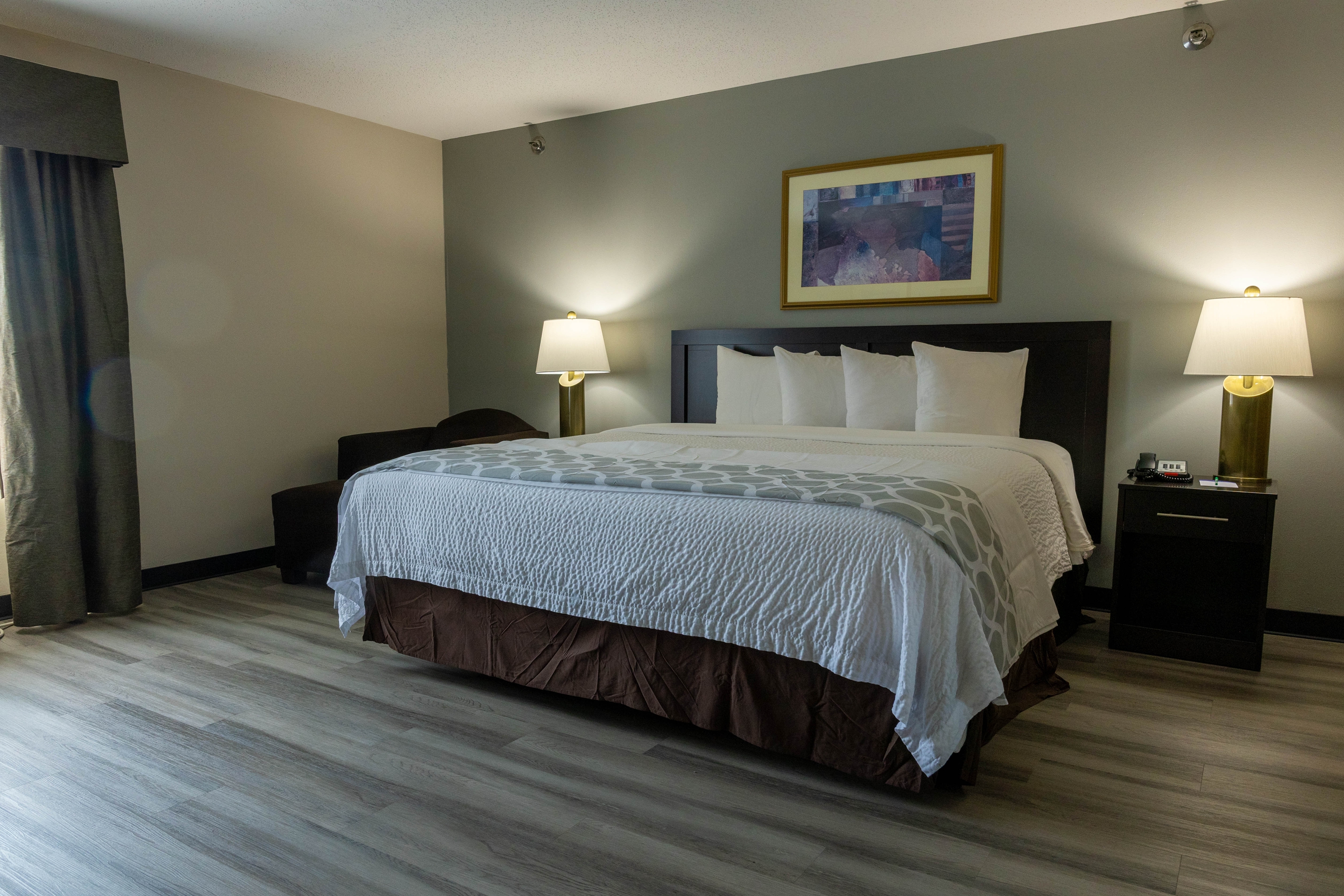 Guest room at the Wyndham Garden Madison Fitchburg in Fitchburg, Wisconsin