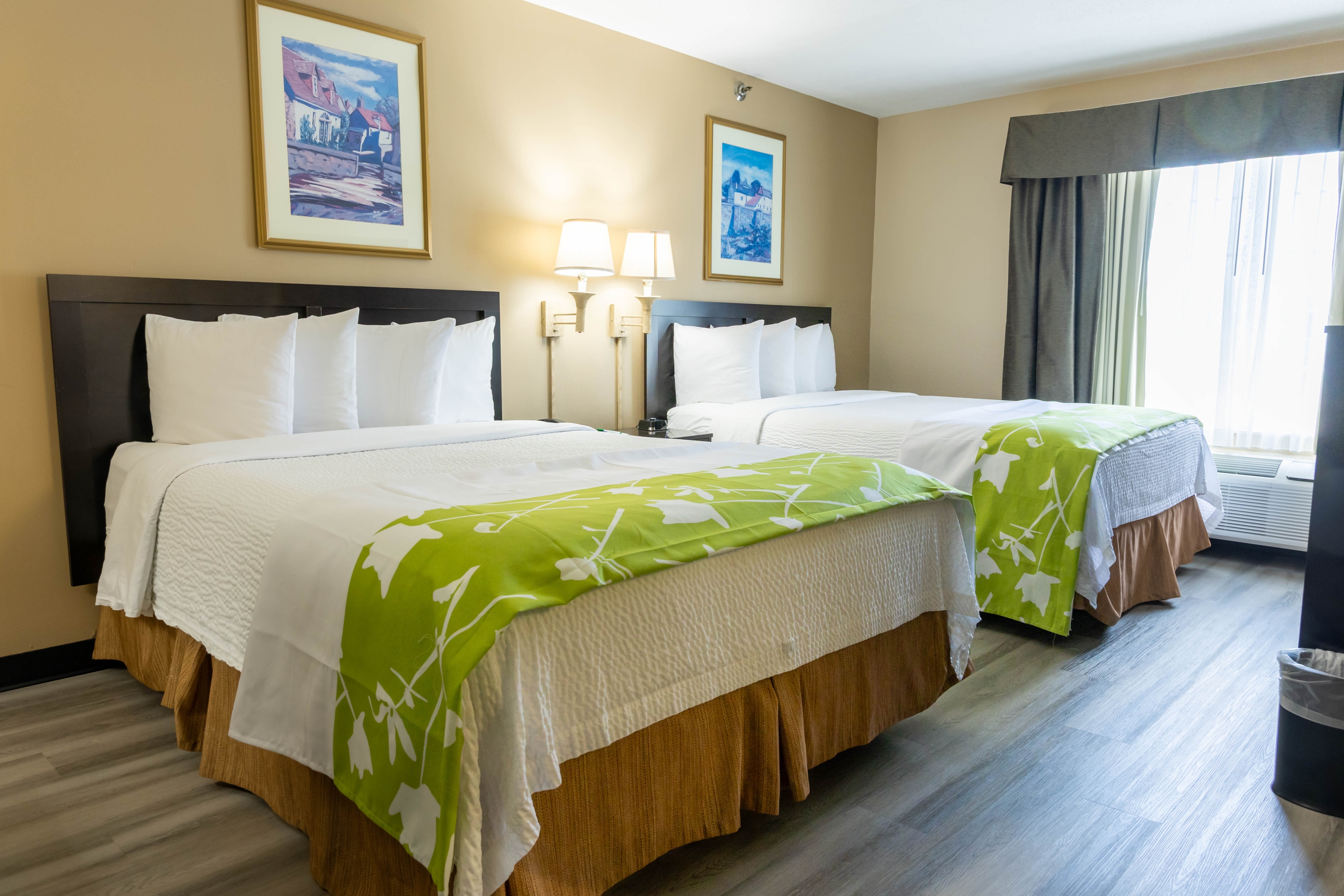 Guest room at the Wyndham Garden Madison Fitchburg in Fitchburg, Wisconsin