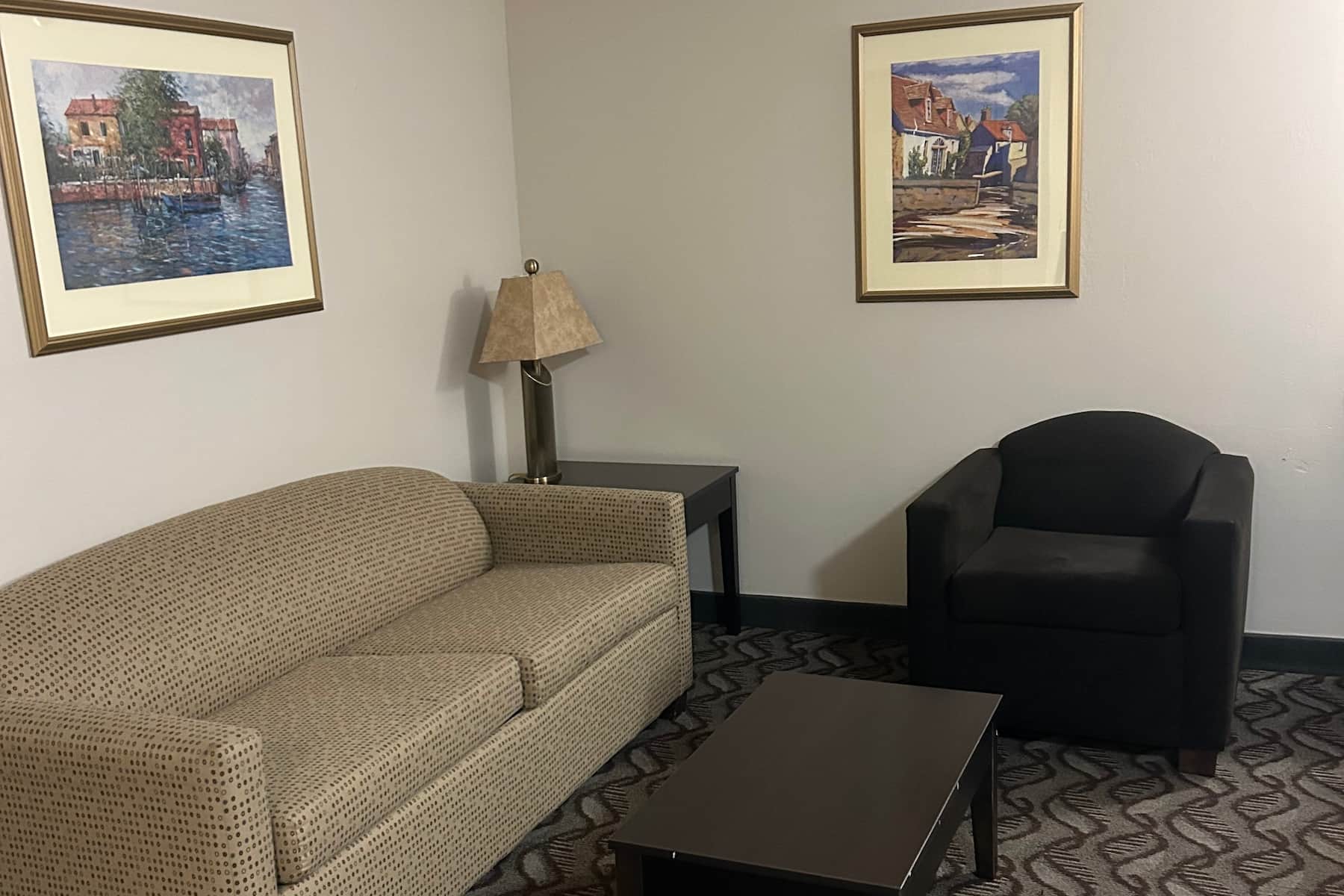 Guest room at the Wyndham Garden Madison Fitchburg in Fitchburg, Wisconsin