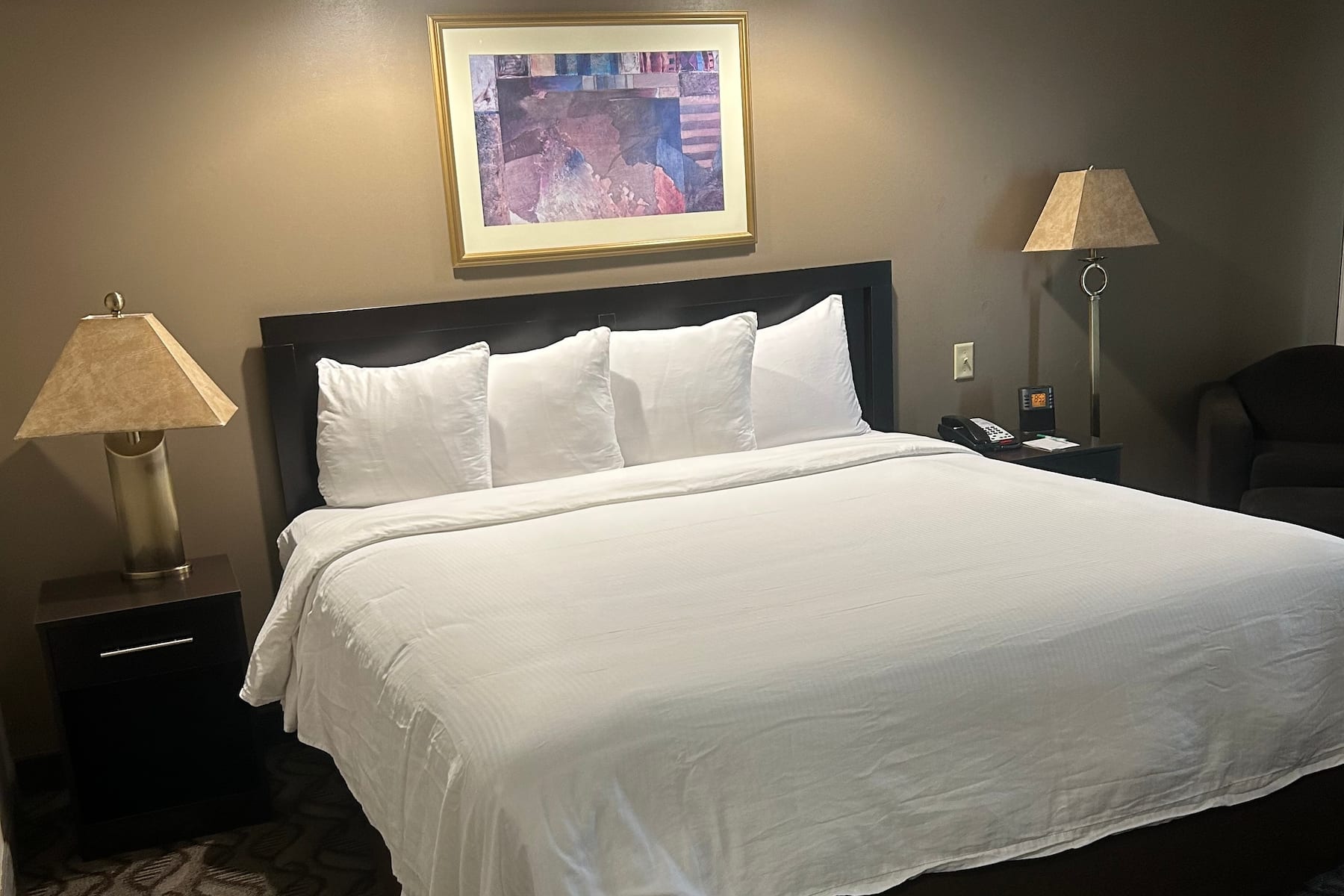 Guest room at the Wyndham Garden Madison Fitchburg in Fitchburg, Wisconsin