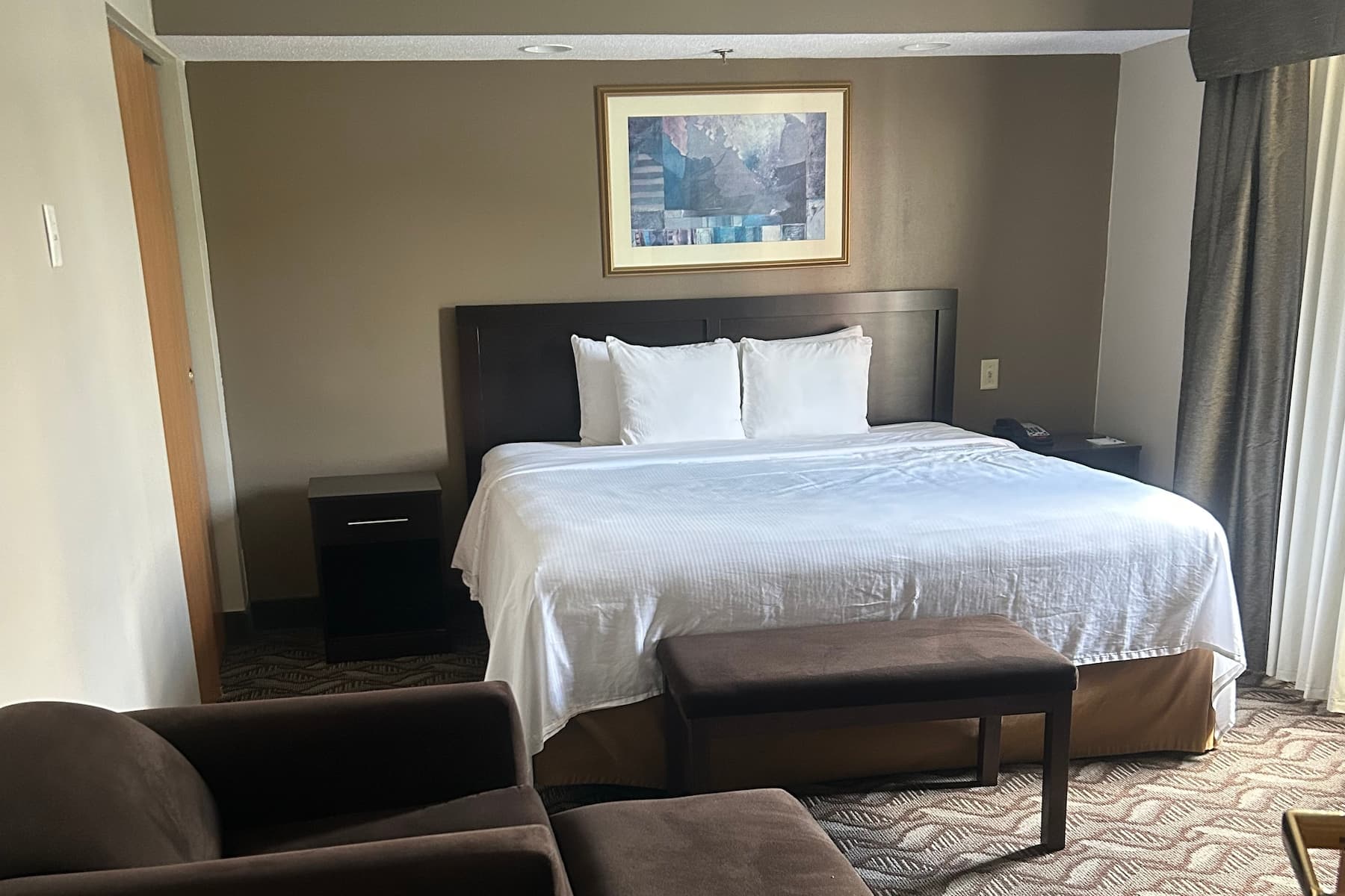 Guest room at the Wyndham Garden Madison Fitchburg in Fitchburg, Wisconsin