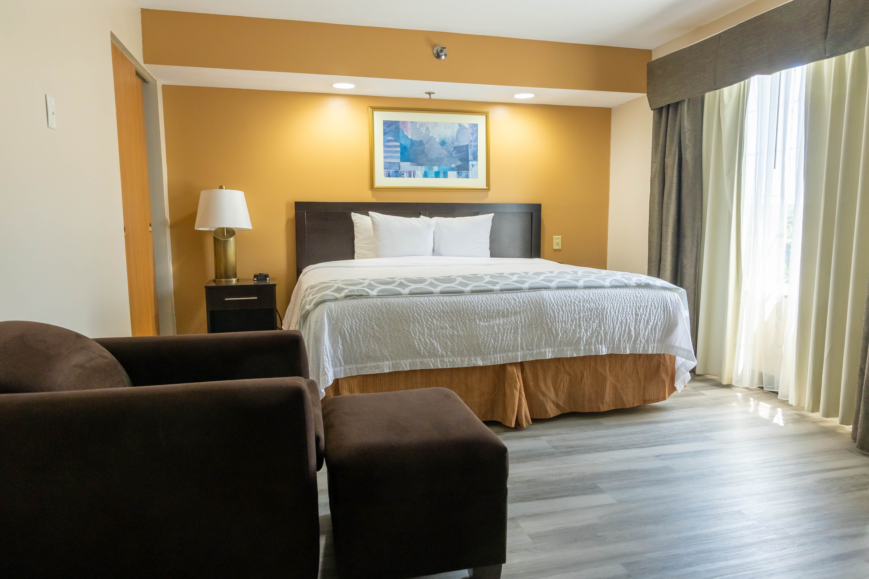 Guest room at the Wyndham Garden Madison Fitchburg in Fitchburg, Wisconsin