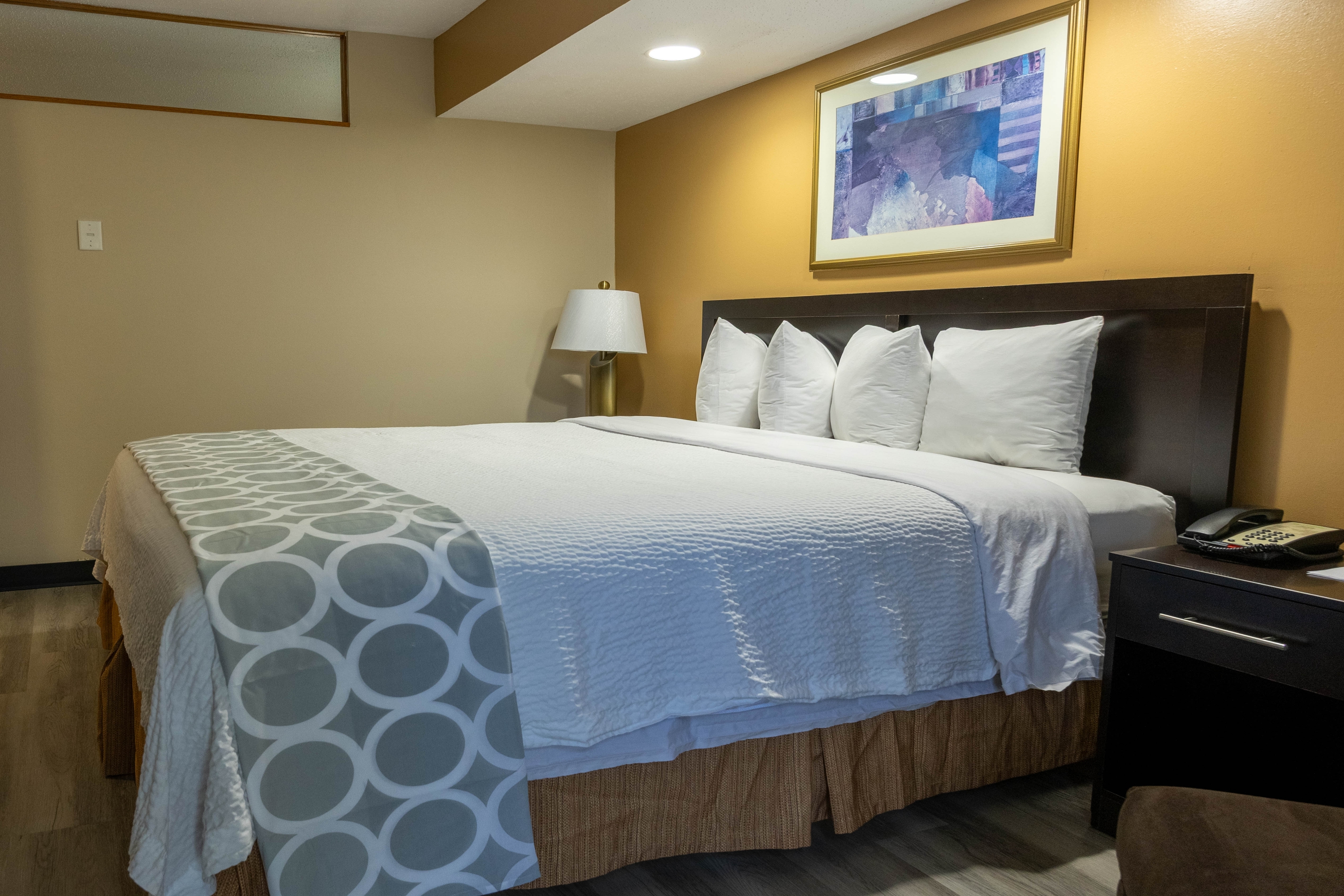 Guest room at the Wyndham Garden Madison Fitchburg in Fitchburg, Wisconsin