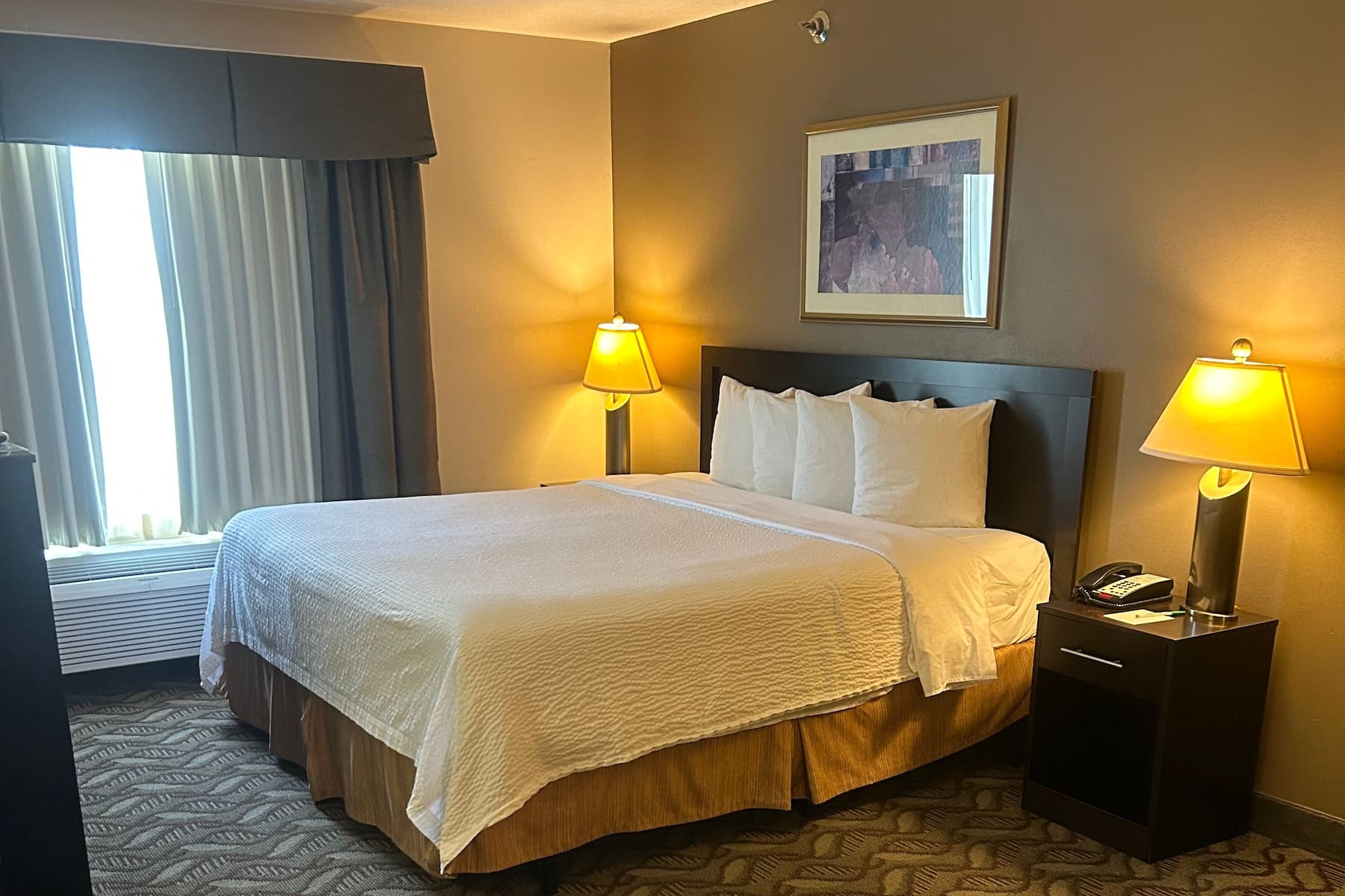 Guest room at the Wyndham Garden Madison Fitchburg in Fitchburg, Wisconsin