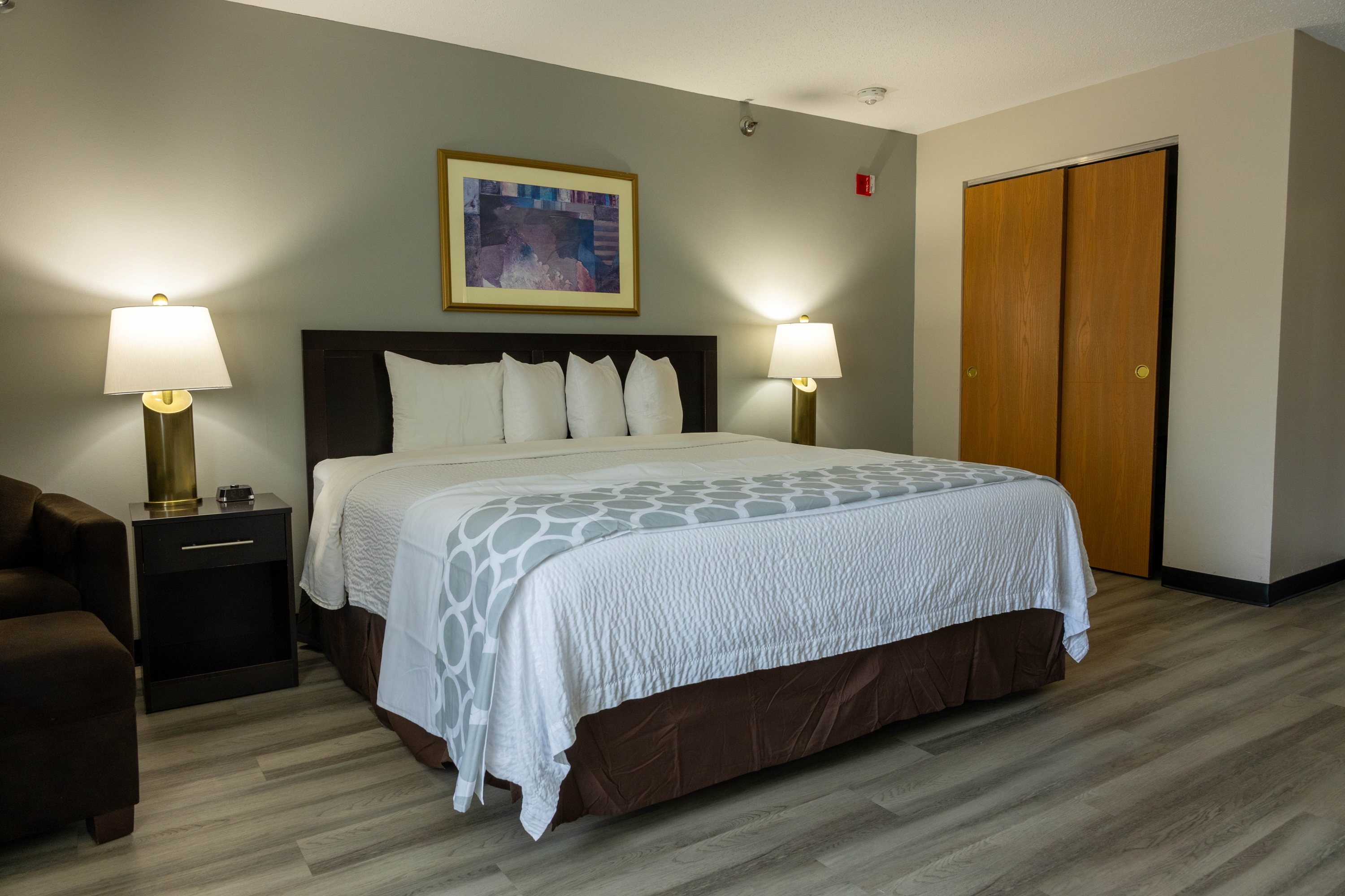 Guest room at the Wyndham Garden Madison Fitchburg in Fitchburg, Wisconsin