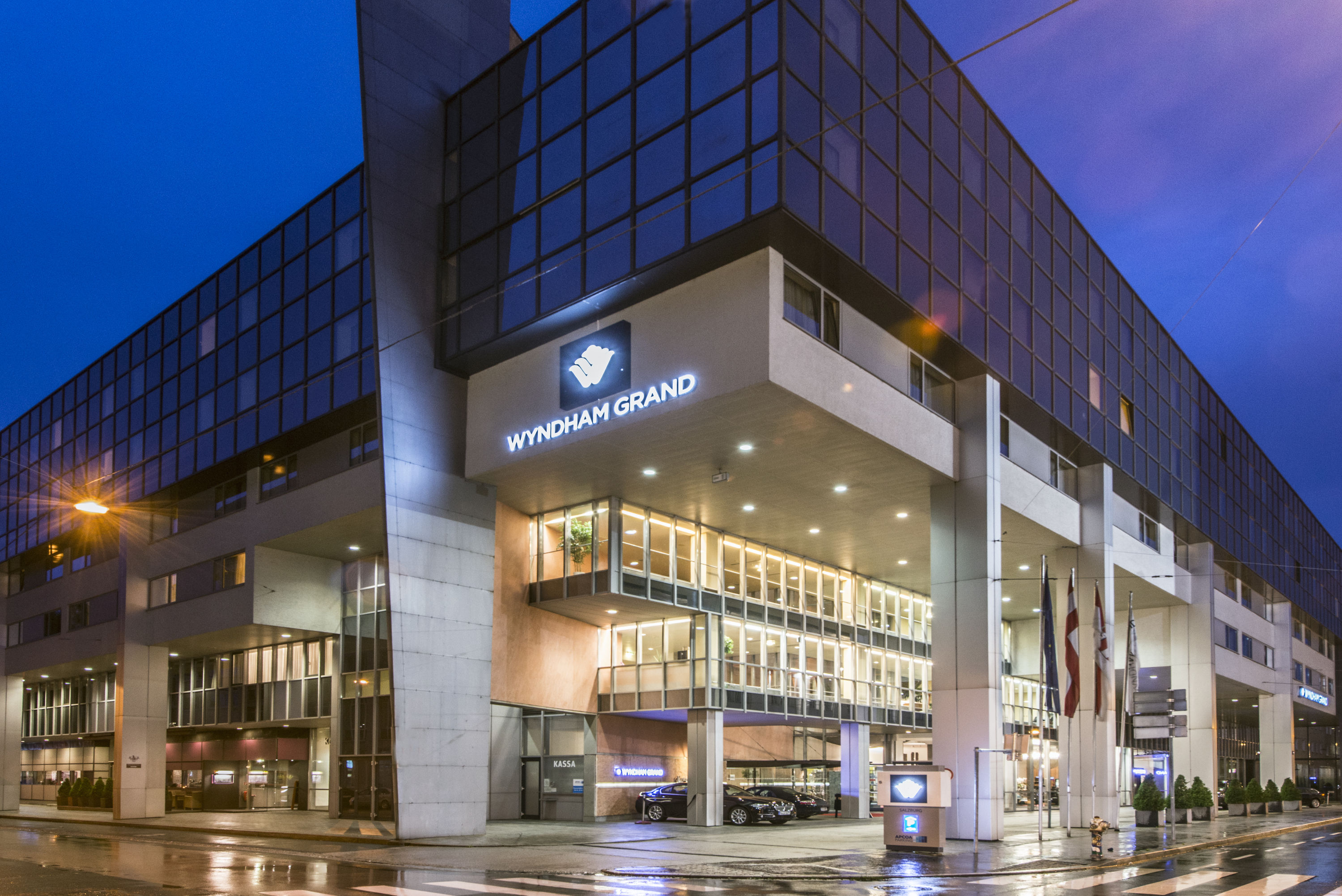 Exterior of Wyndham Grand Salzburg Conference Centre hotel in Salzburg, Other than US/Canada
