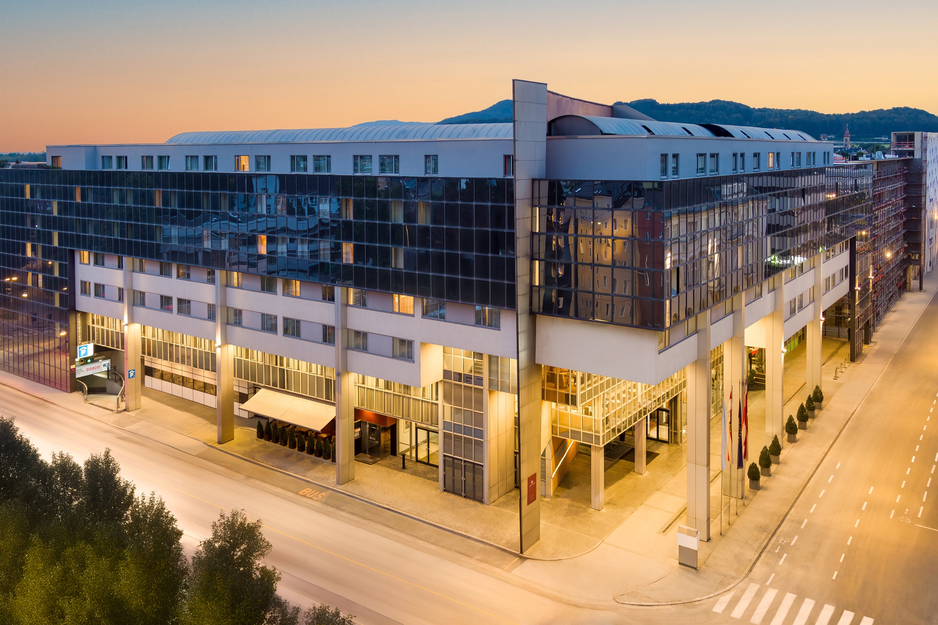 Exterior of Wyndham Grand Salzburg Conference Centre hotel in Salzburg, Other than US/Canada