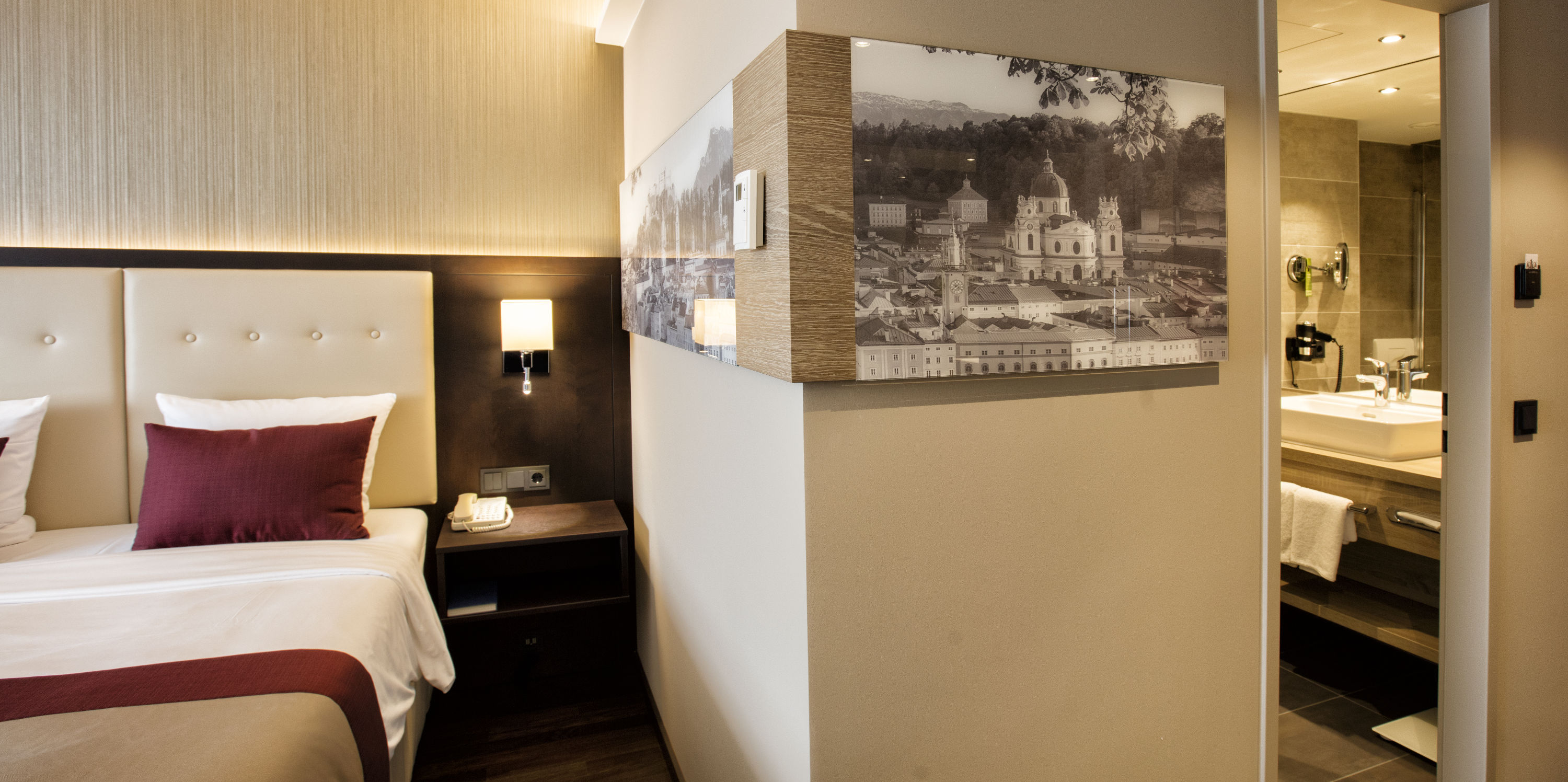 Guest room at the Wyndham Grand Salzburg Conference Centre in Salzburg, Other than US/Canada