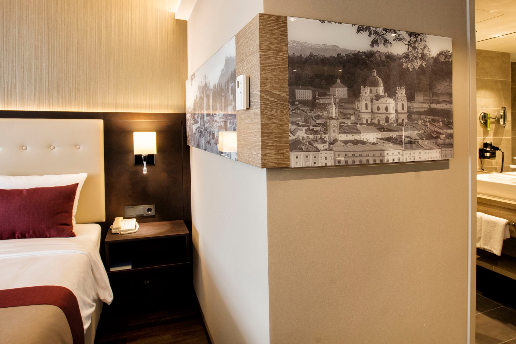 Guest room at the Wyndham Grand Salzburg Conference Centre in Salzburg, Other than US/Canada