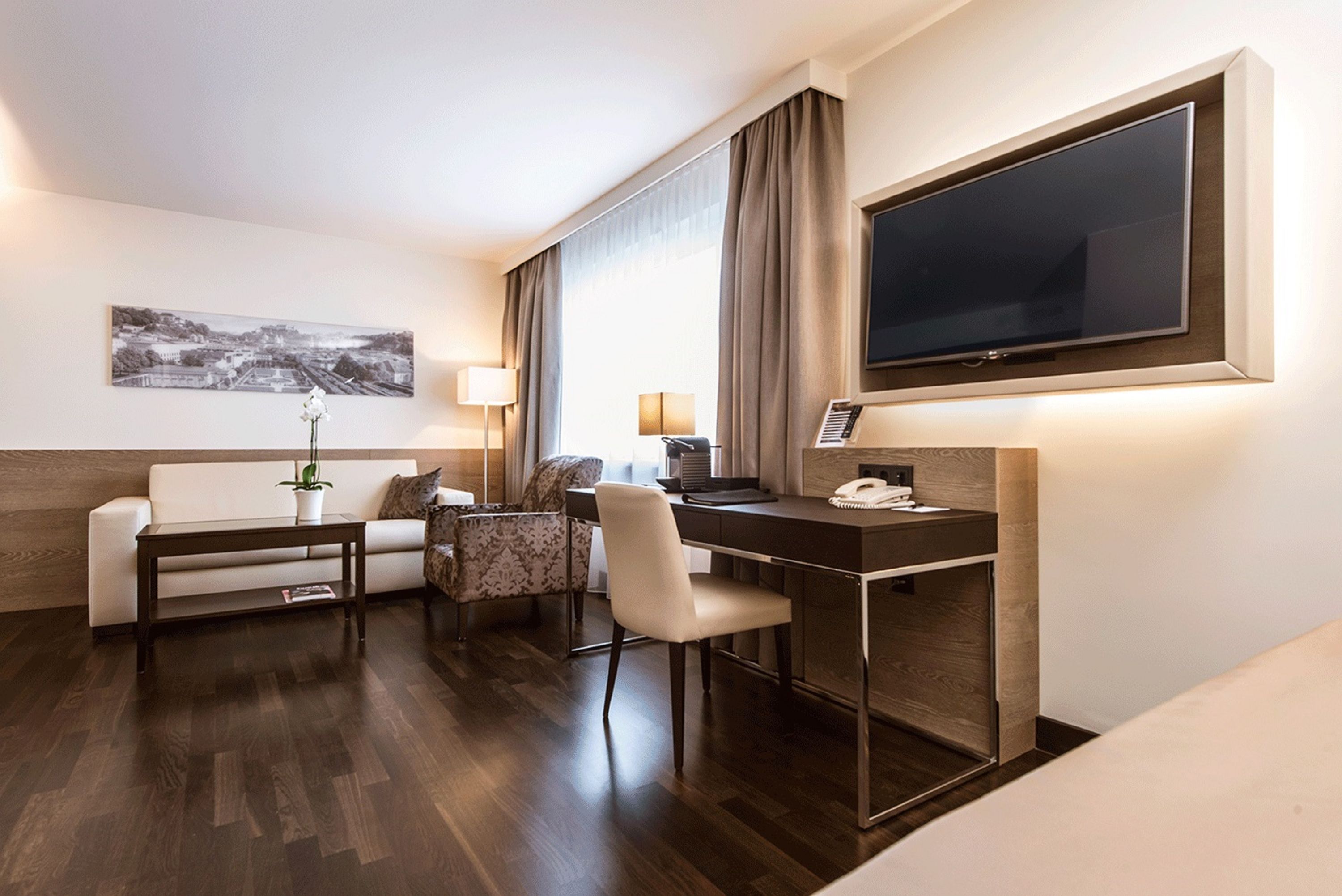 Guest room at the Wyndham Grand Salzburg Conference Centre in Salzburg, Other than US/Canada