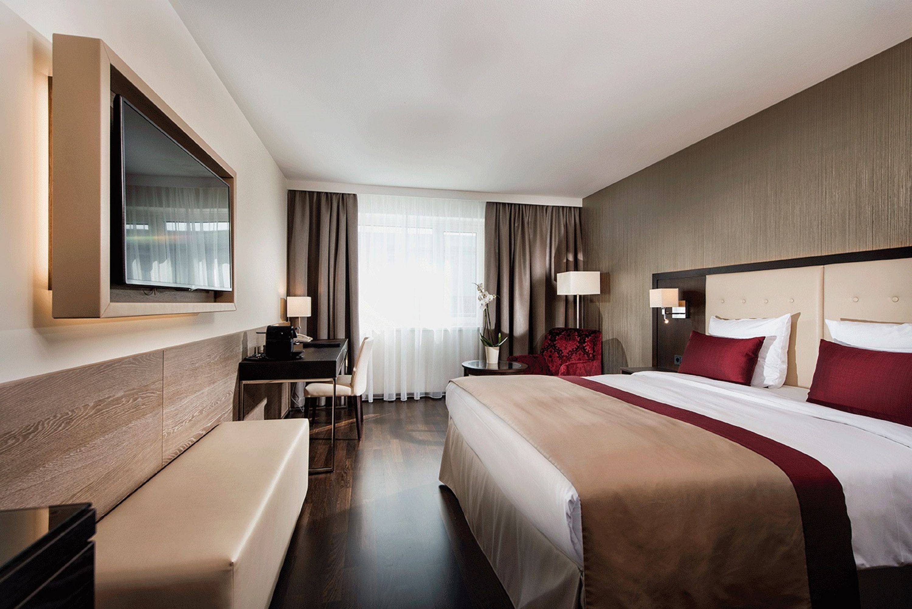 Guest room at the Wyndham Grand Salzburg Conference Centre in Salzburg, Other than US/Canada