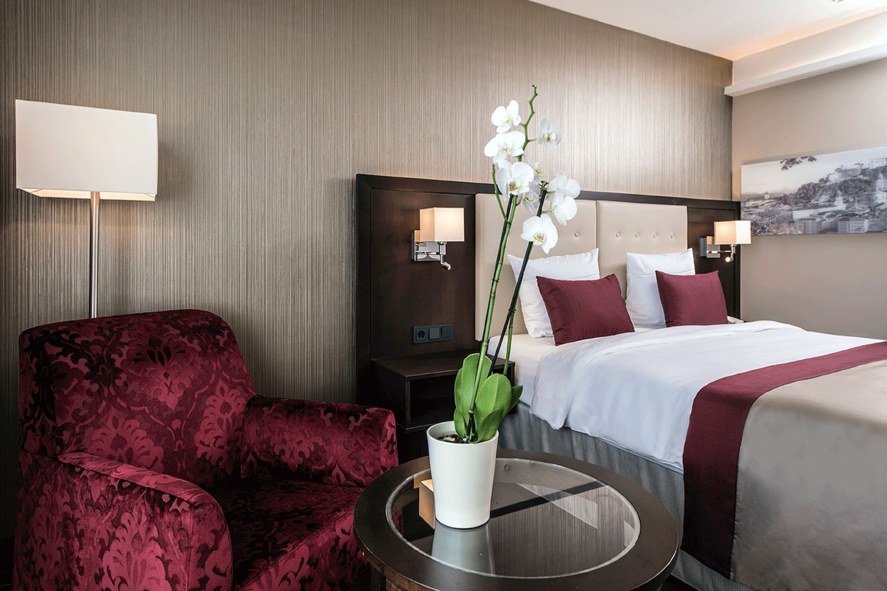 Guest room at the Wyndham Grand Salzburg Conference Centre in Salzburg, Other than US/Canada