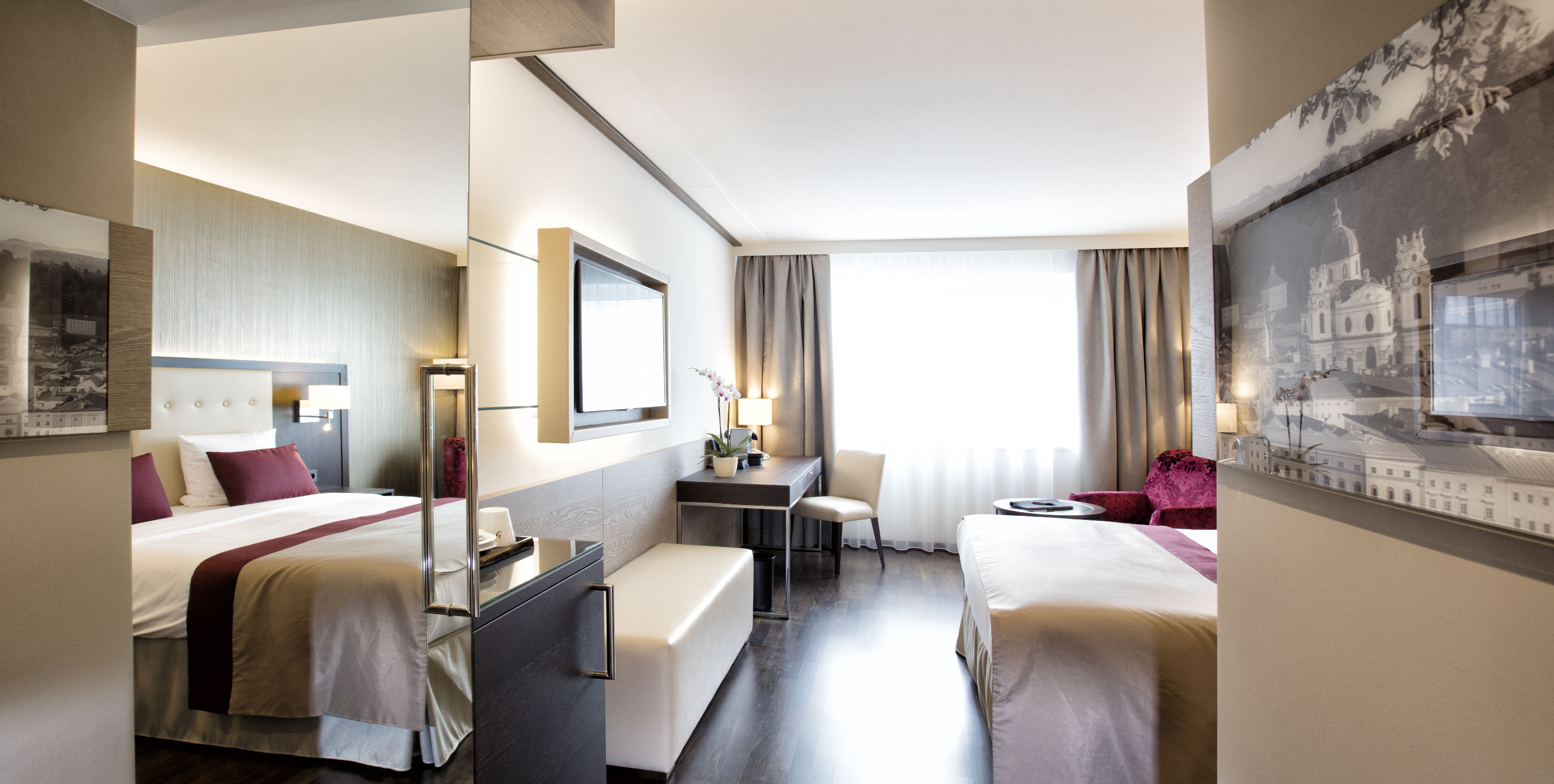 Guest room at the Wyndham Grand Salzburg Conference Centre in Salzburg, Other than US/Canada