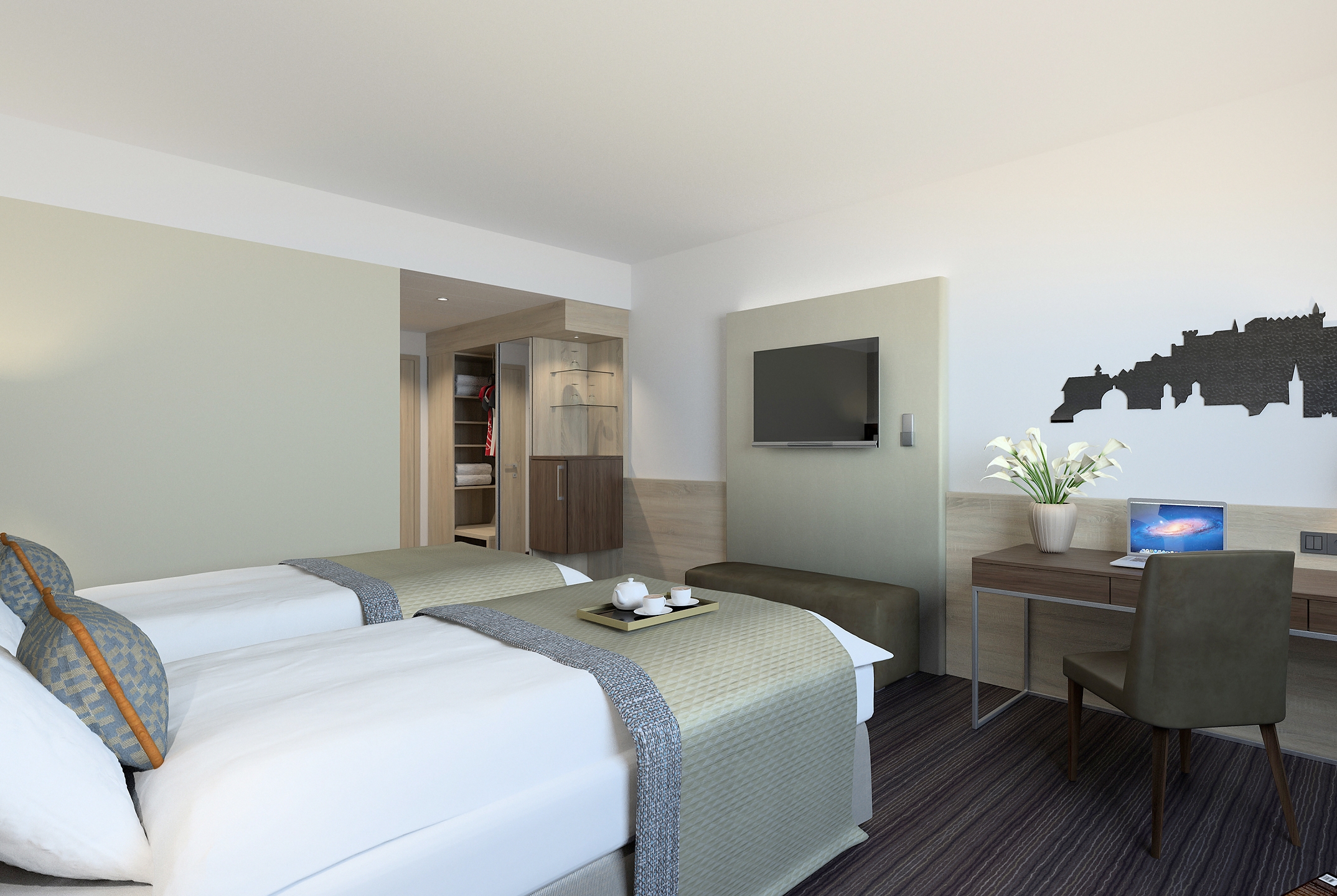 Guest room at the Wyndham Grand Salzburg Conference Centre in Salzburg, Other than US/Canada