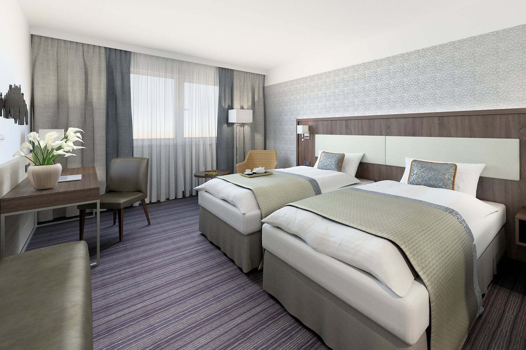Guest room at the Wyndham Grand Salzburg Conference Centre in Salzburg, Other than US/Canada