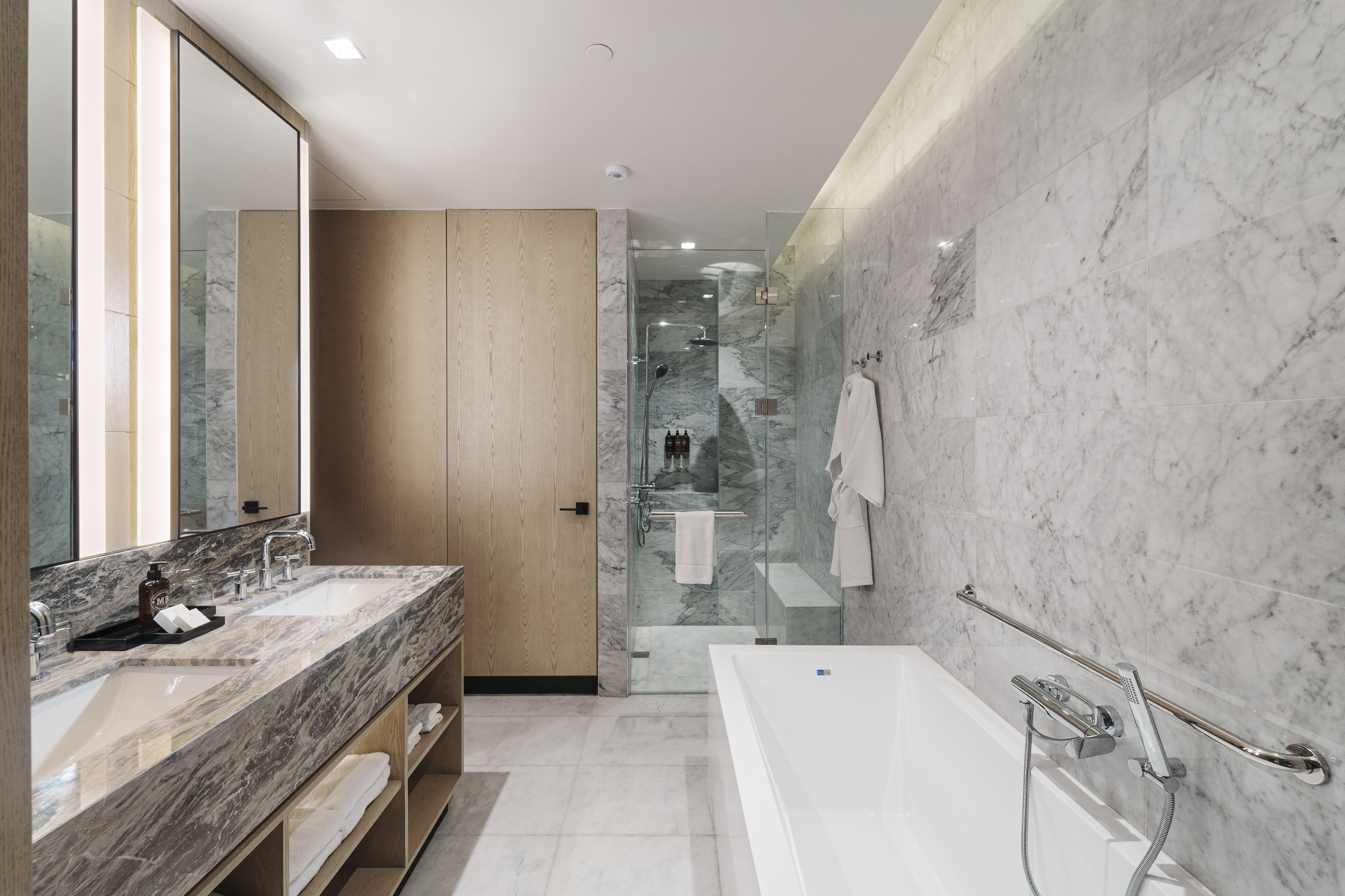 Guest room bath at the Wyndham Grand Barbados Sam Lords Castle All Inclusive Resort in Bridgetown, Other than US/Canada