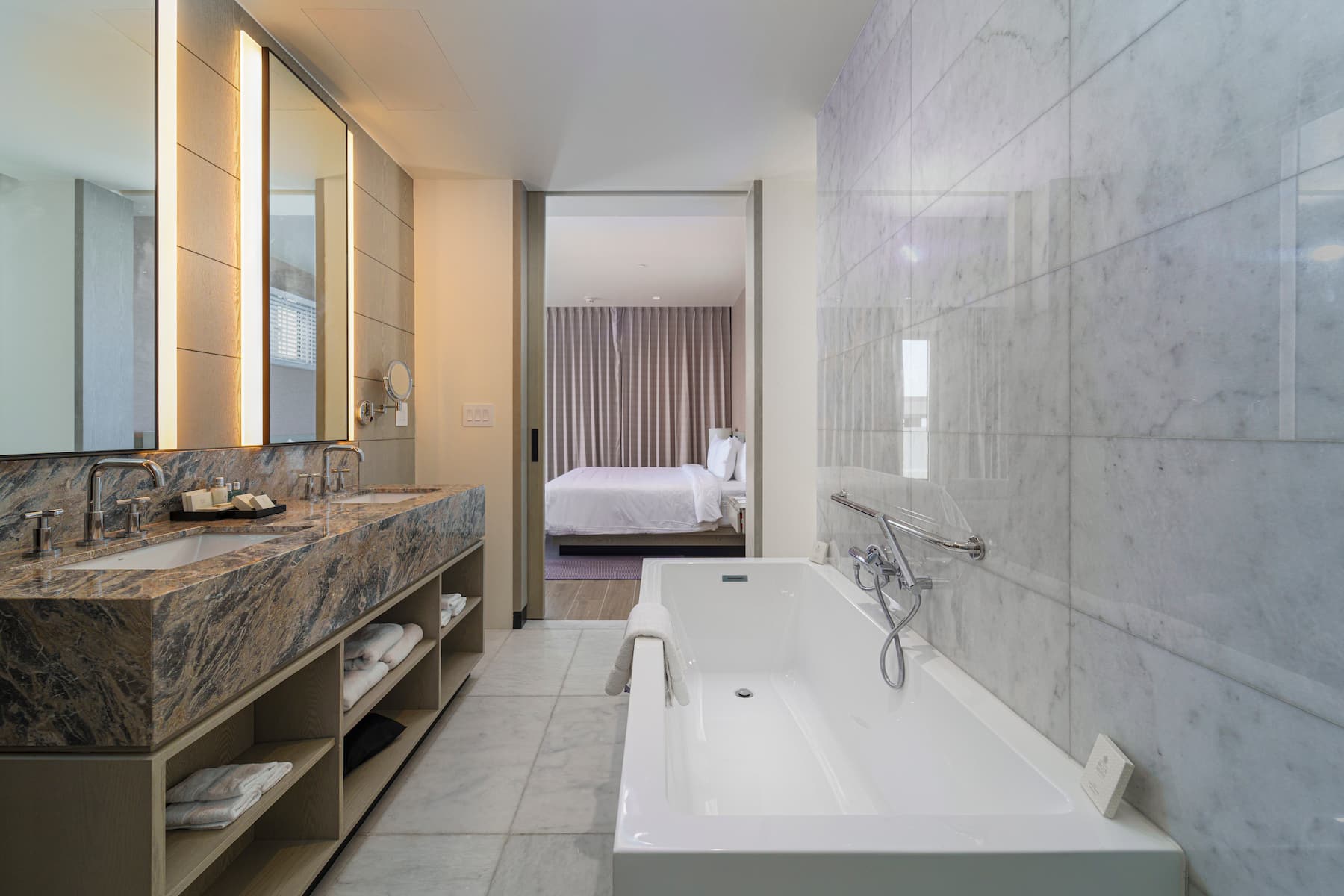 Guest room bath at the Wyndham Grand Barbados Sam Lords Castle All Inclusive Resort in Bridgetown, Other than US/Canada