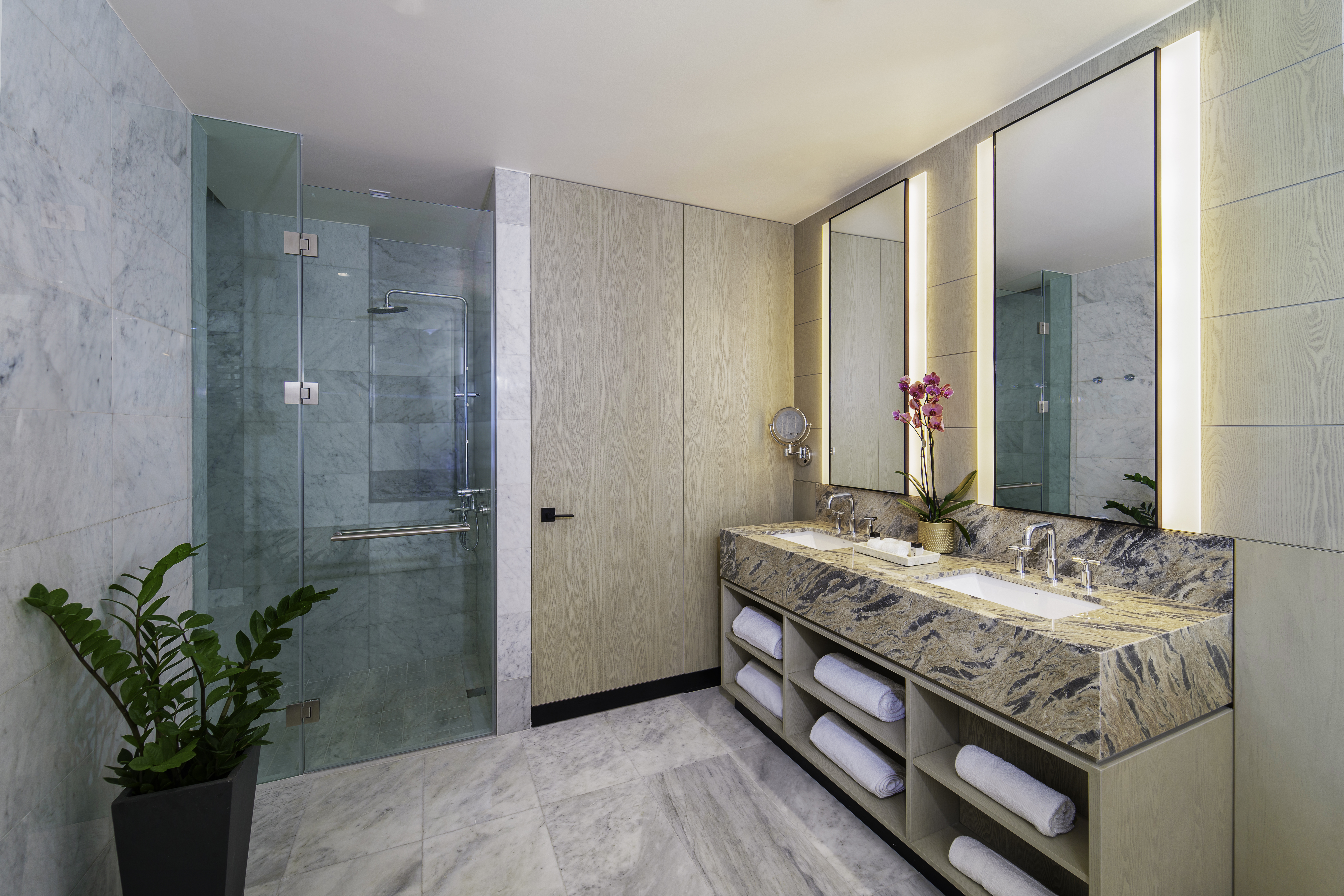 Guest room bath at the Wyndham Grand Barbados Sam Lords Castle All Inclusive Resort in Bridgetown, Other than US/Canada