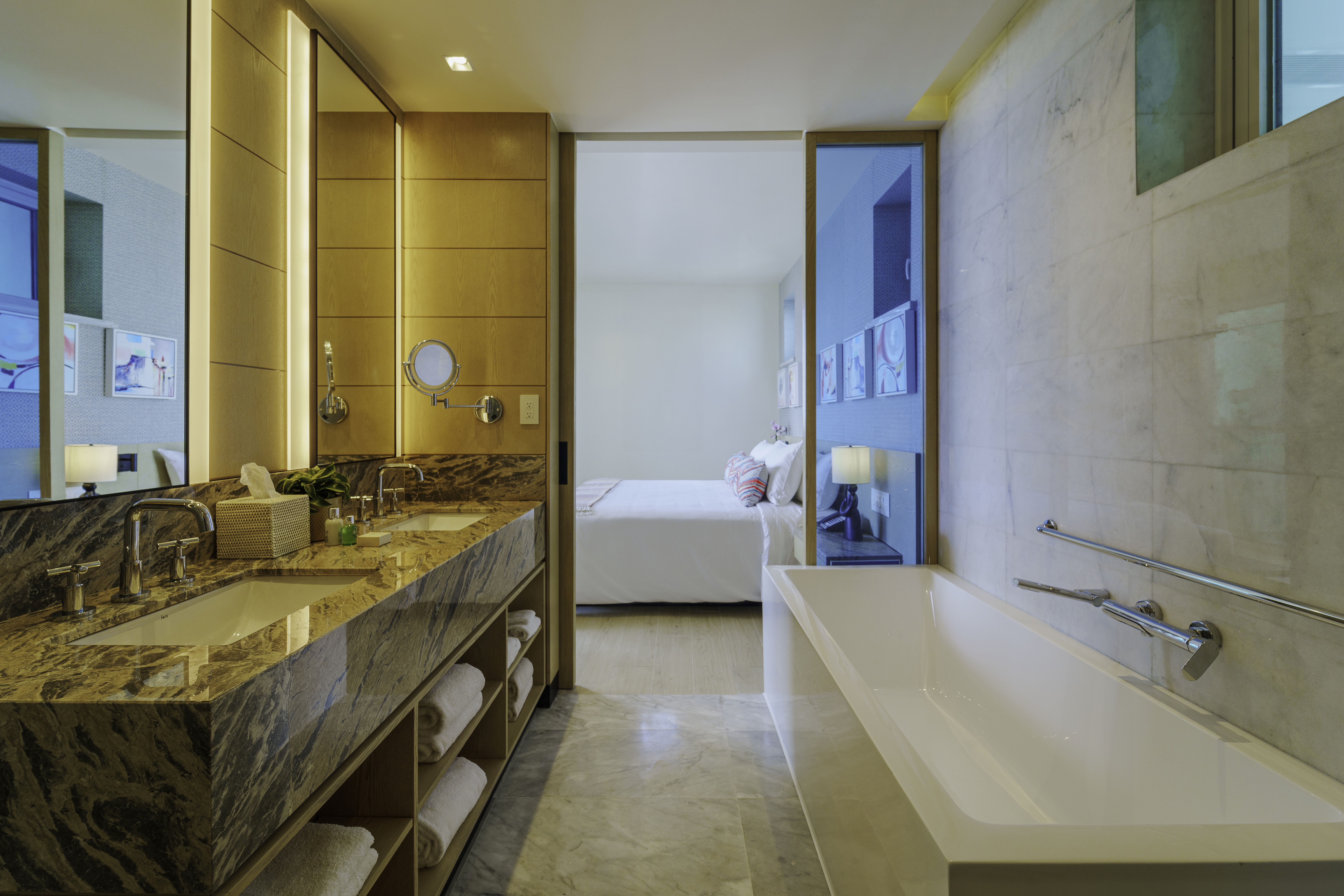 Guest room bath at the Wyndham Grand Barbados Sam Lords Castle All Inclusive Resort in Bridgetown, Other than US/Canada