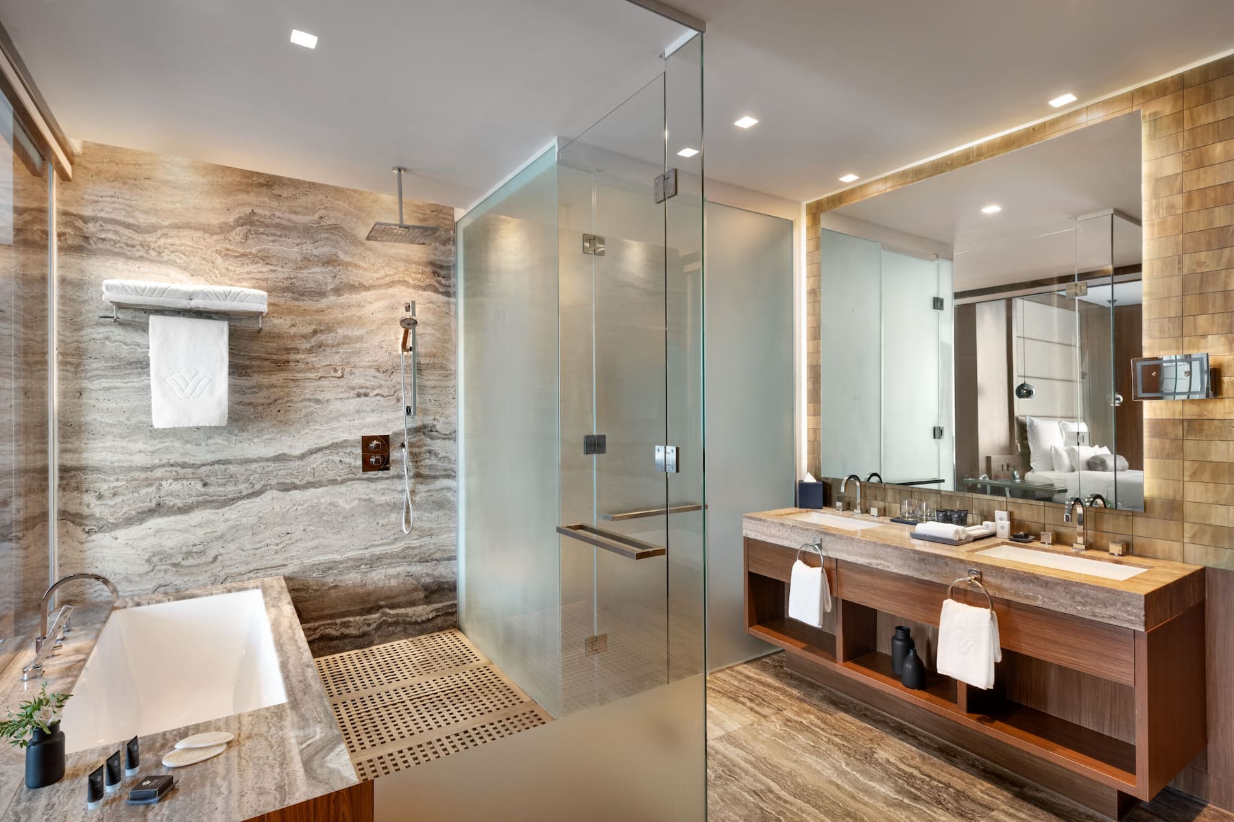Guest room bath at the Wyndham Grand Manama in Manama, Other than US/Canada