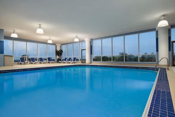 Indoor pool at the Wyndham Grand Fallsview Hotel in Niagara Falls, Ontario