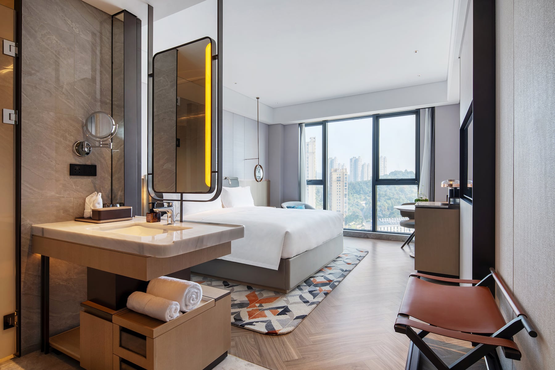 Guest room at the Wyndham Grand Plaza Royale Lugu Changsha in Changsha, Other than US/Canada