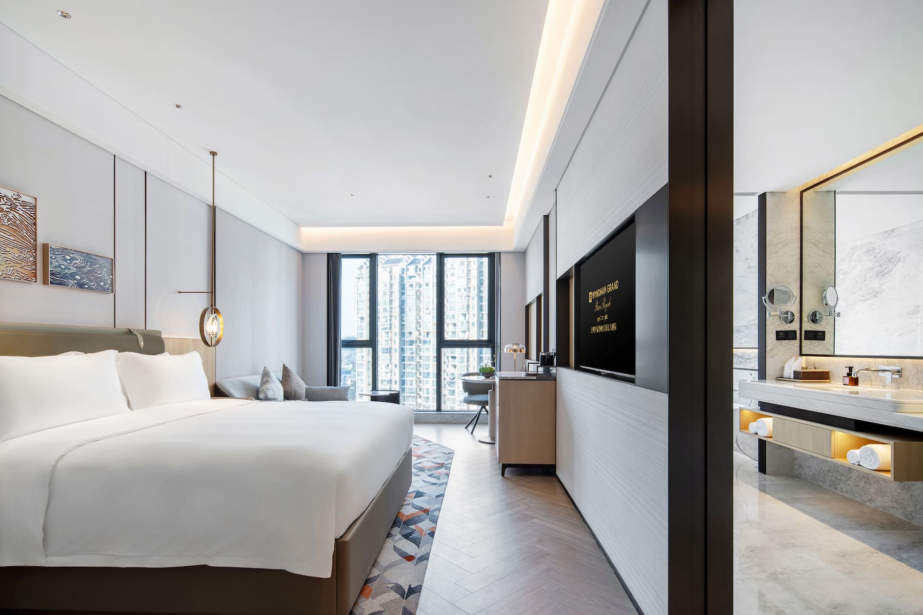 Guest room at the Wyndham Grand Plaza Royale Lugu Changsha in Changsha, Other than US/Canada