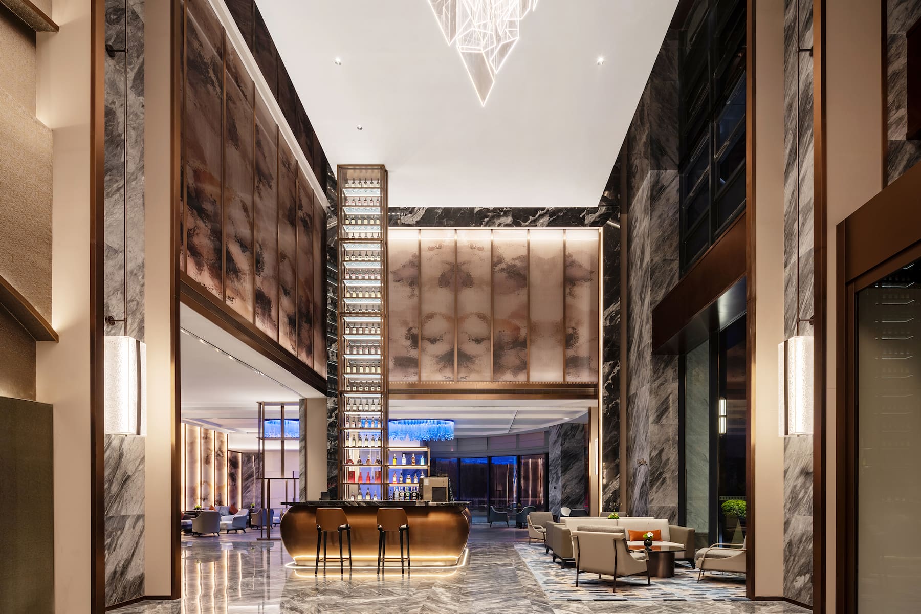Lobby bar at Wyndham Grand Plaza Royale Lugu Changsha in Changsha, Other than US/Canada