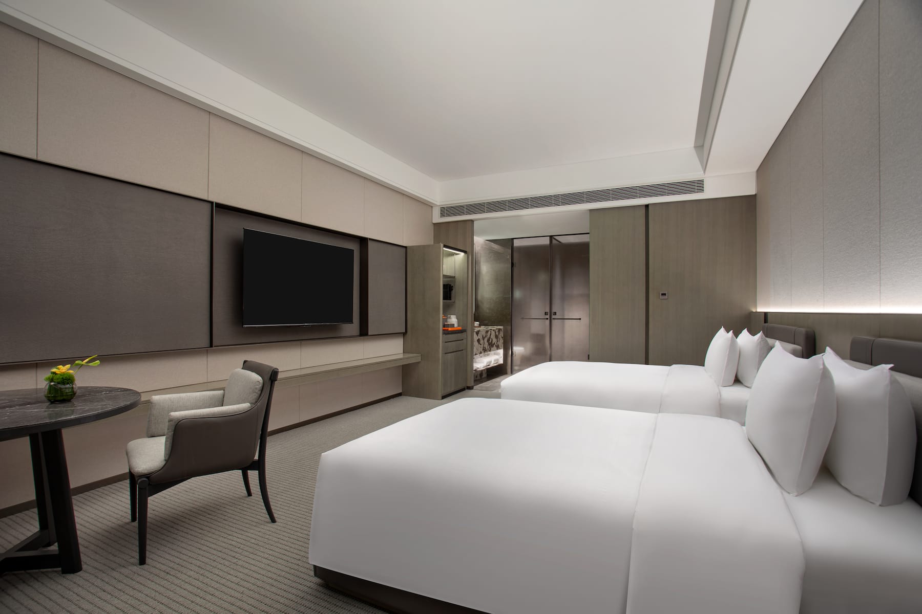 Guest room at the Wyndham Grand Chengdu East in Chengdu City, Other than US/Canada