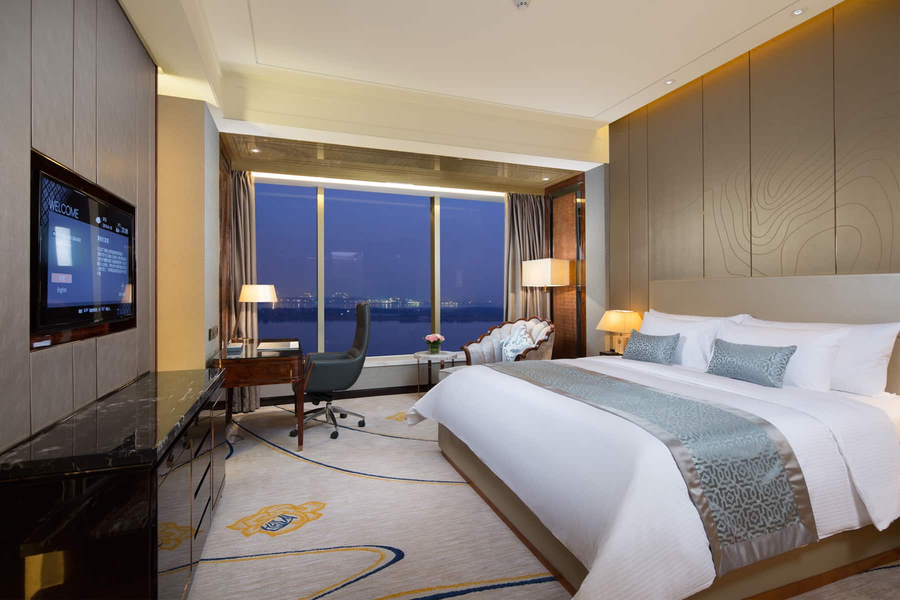 Guest room at the Wyndham Grand Foshan Gaoming in Foshan, Other than US/Canada