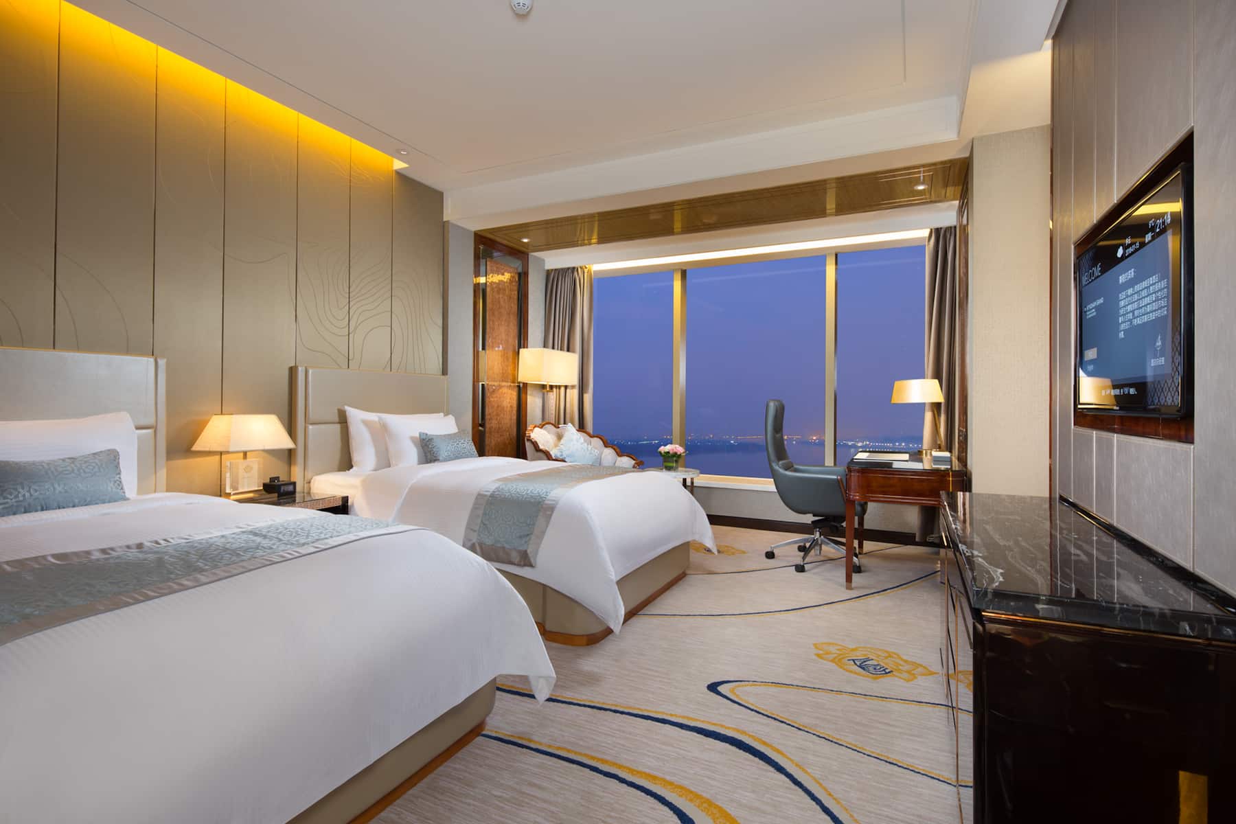 Guest room at the Wyndham Grand Foshan Gaoming in Foshan, Other than US/Canada