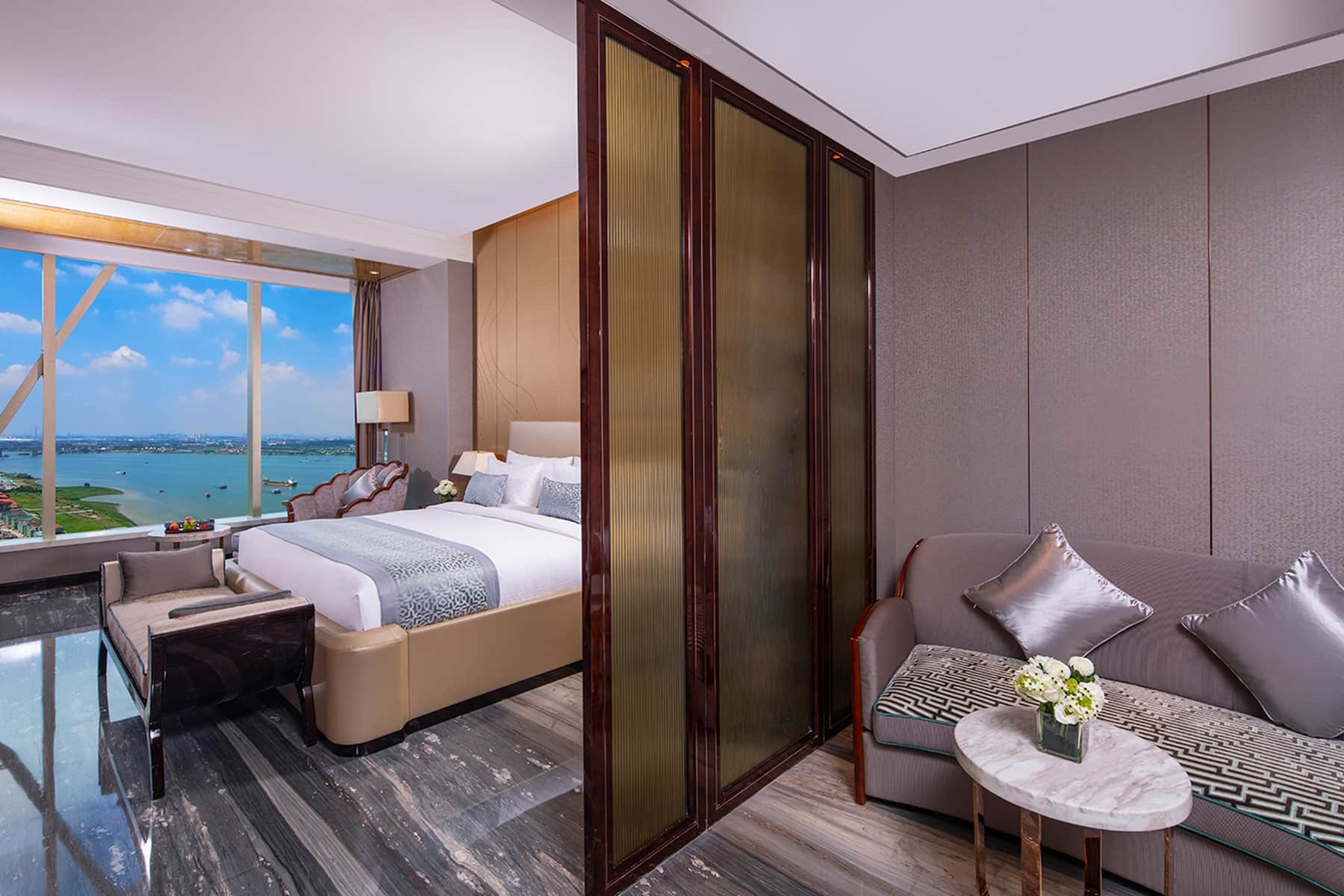 Guest room at the Wyndham Grand Foshan Gaoming in Foshan, Other than US/Canada
