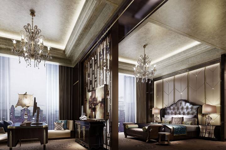 Guest room at the Wyndham Grand Foshan Gaoming in Foshan, Other than US/Canada