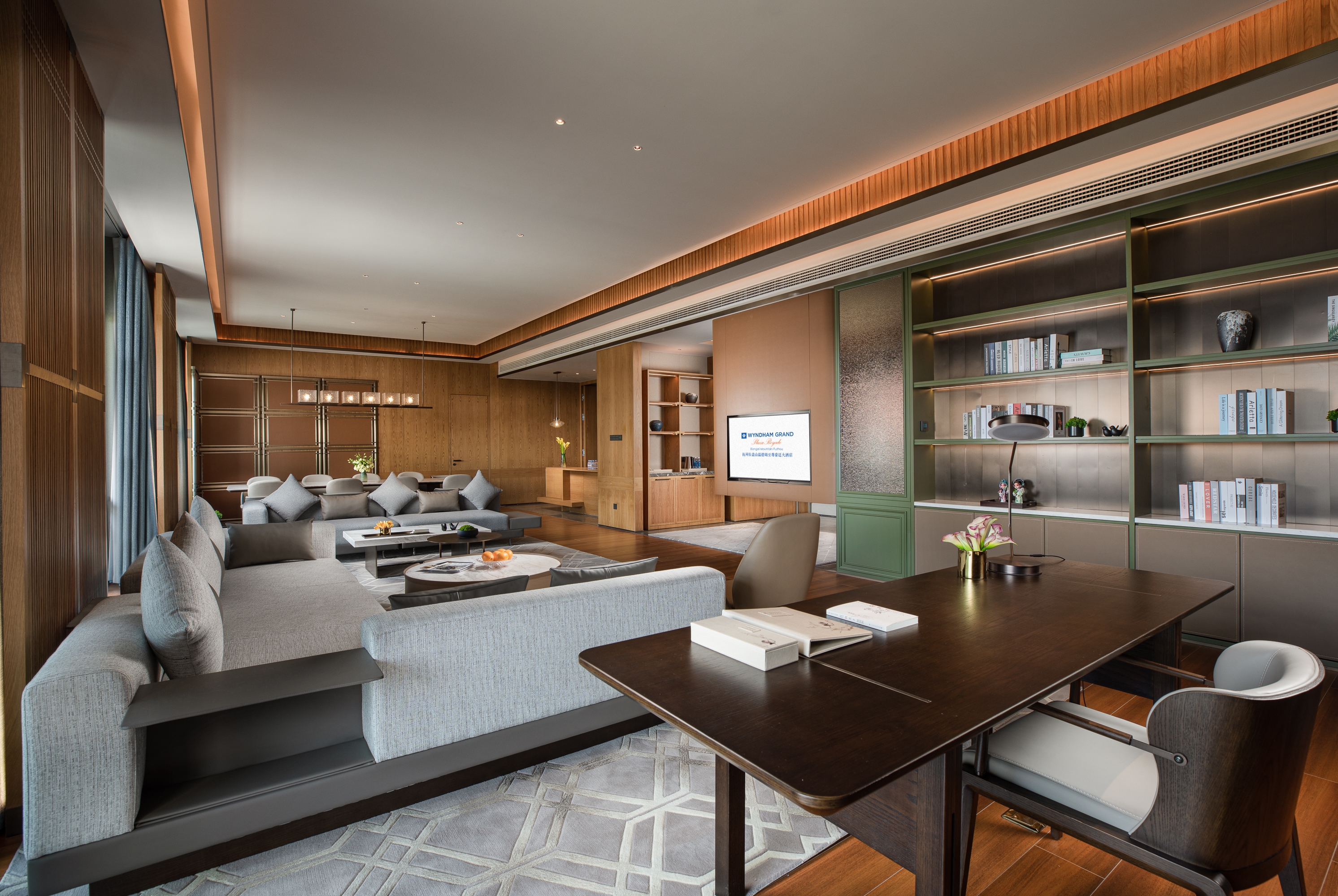 Guest room at the Wyndham Grand Plaza Royale Xiangai Mountain Fuzhou in Fuzhou, Other than US/Canada