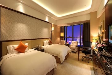 Guest room at the Wyndham Grand Plaza Royale Changsheng Jiangyin in Jiangyin, Other than US/Canada