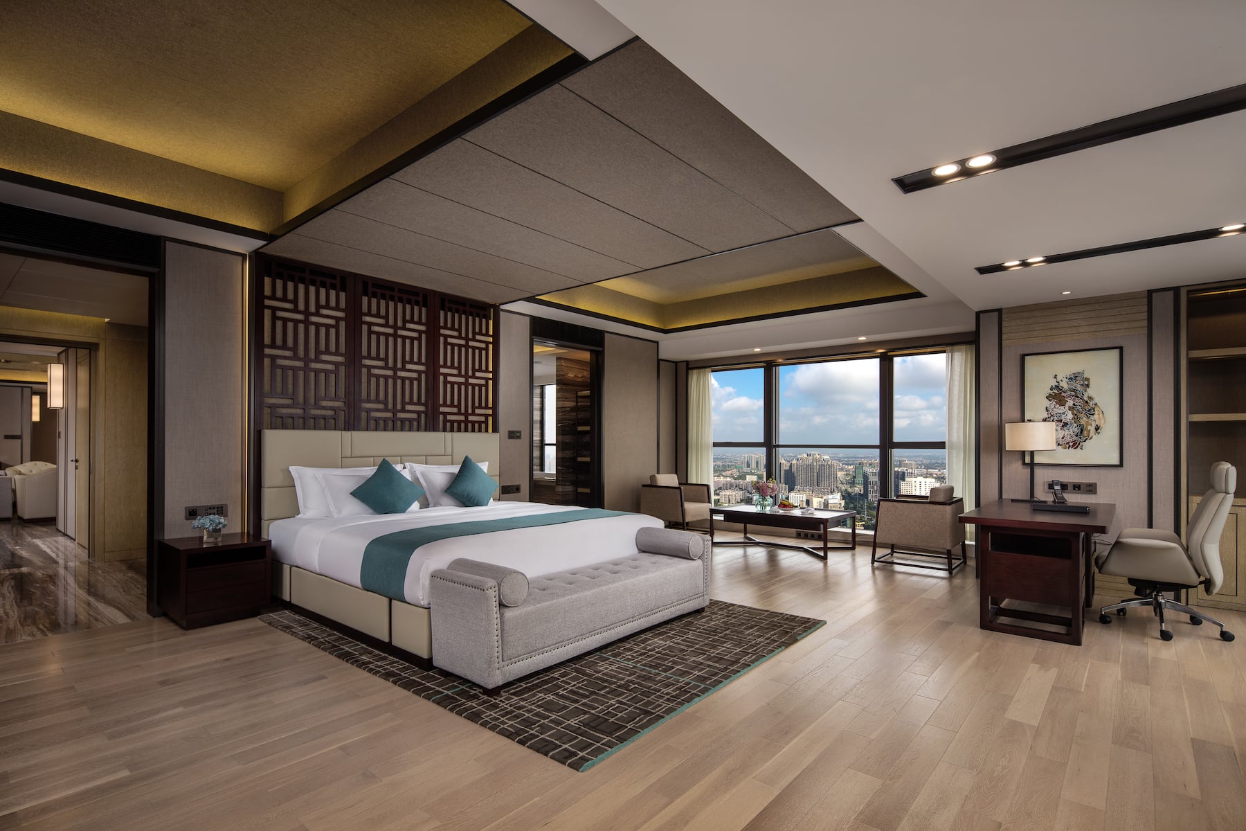 Guest room at the Wyndham Grand Maoming in Maoming, Other than US/Canada