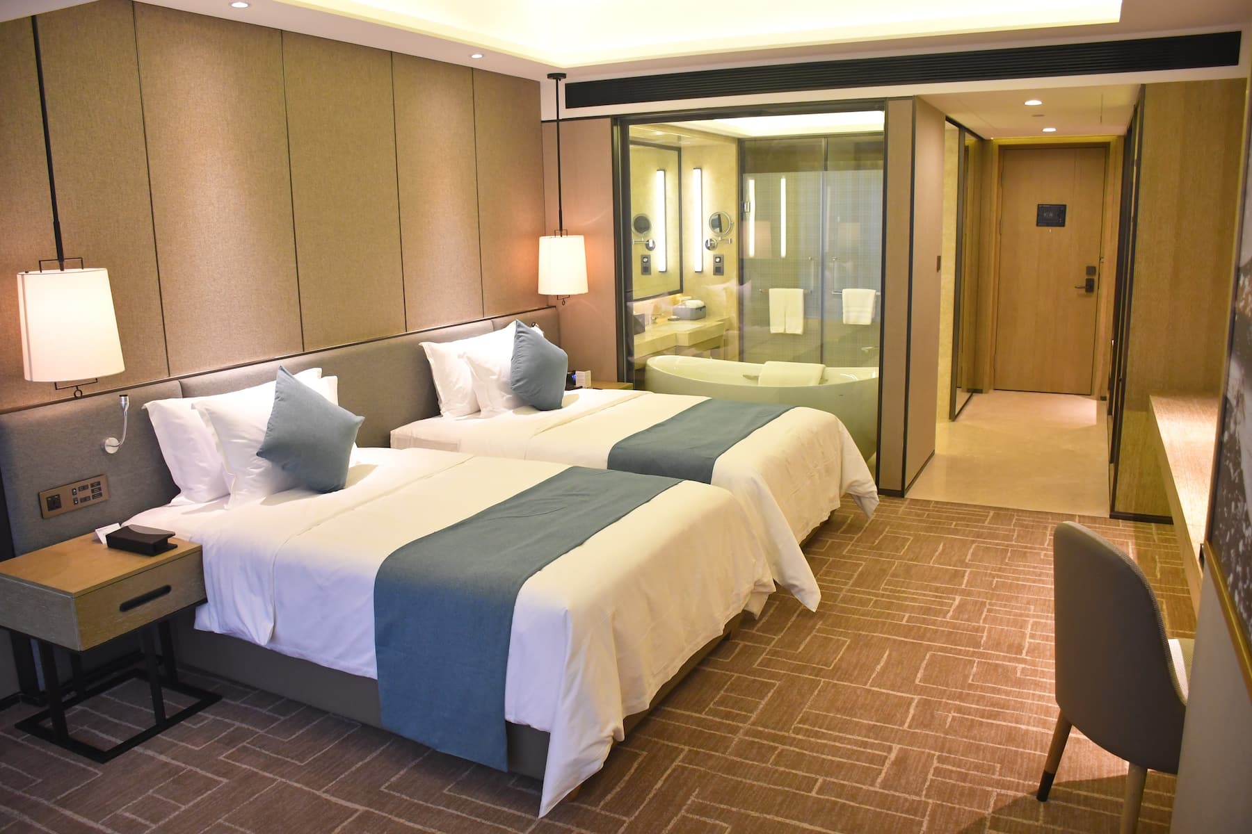 Guest room at the Wyndham Grand Maoming in Maoming, Other than US/Canada