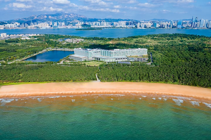 Exterior of Wyndham Grand Qingdao hotel in Qingdao, Other than US/Canada