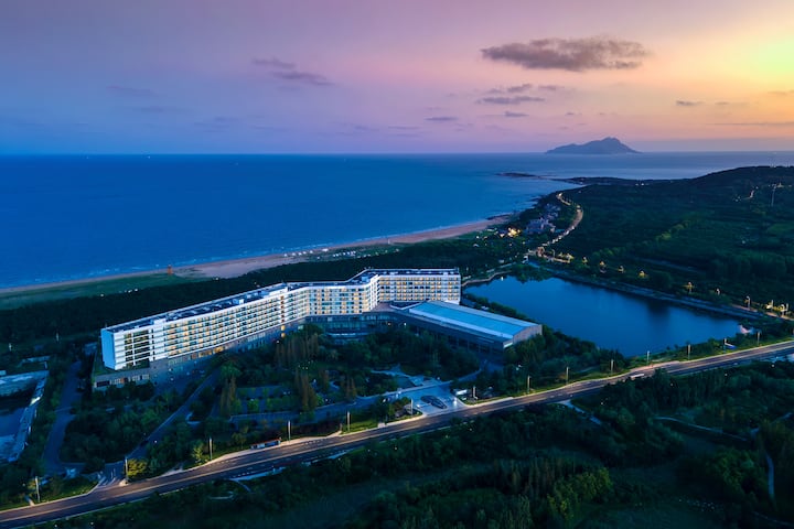 Exterior of Wyndham Grand Qingdao hotel in Qingdao, Other than US/Canada