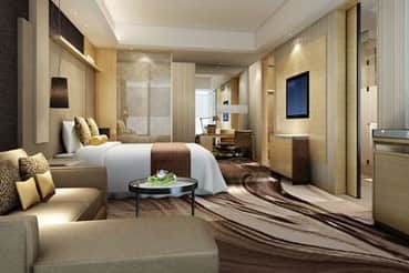 Guest room at the Wyndham Grand Shenzhen in Shenzhen, Other than US/Canada