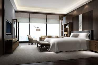 Guest room at the Wyndham Grand Shenzhen in Shenzhen, Other than US/Canada